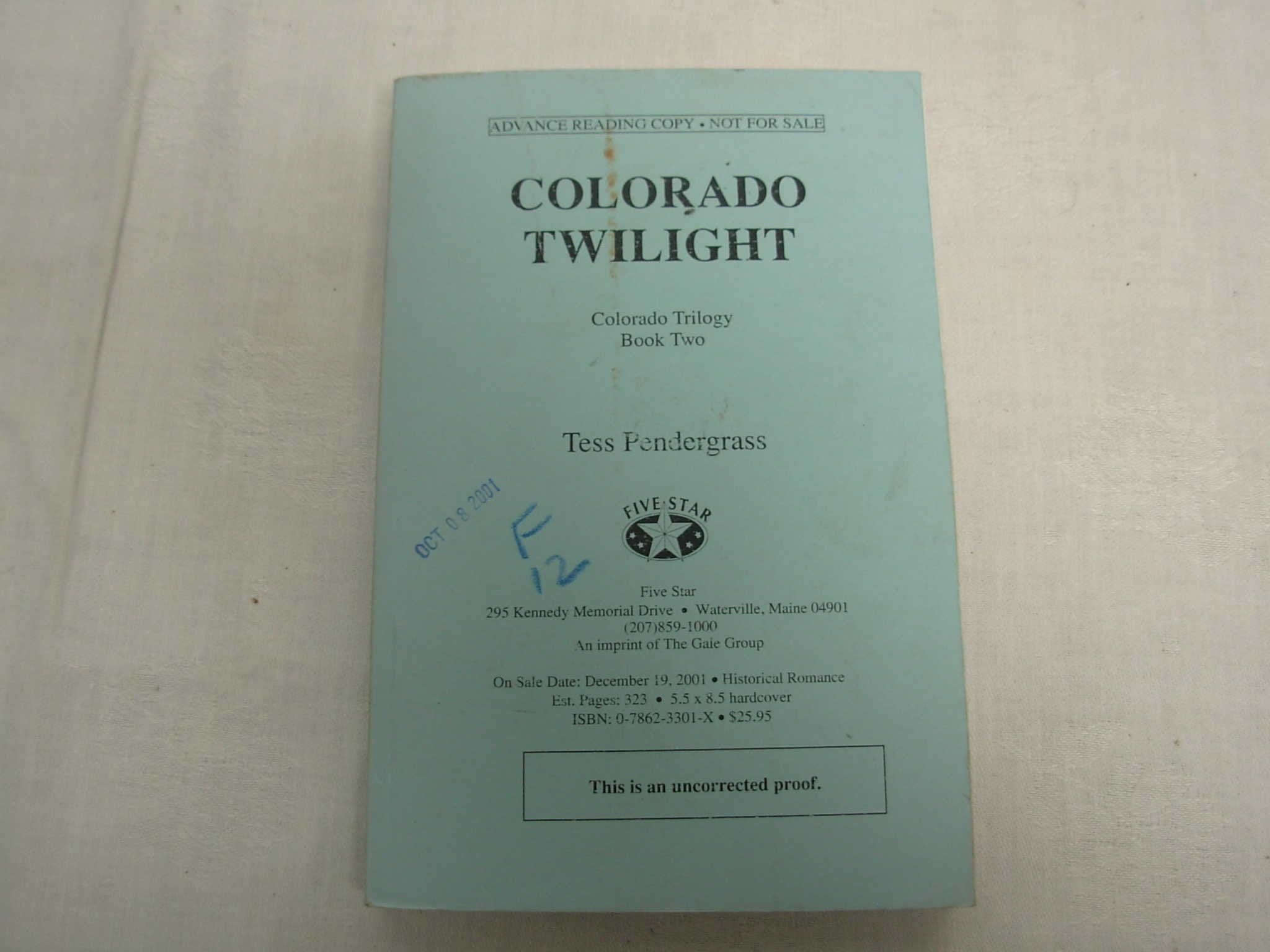 Colorado Twilight (COLORADO TRILOGY, BOOK 2) Historical Fiction