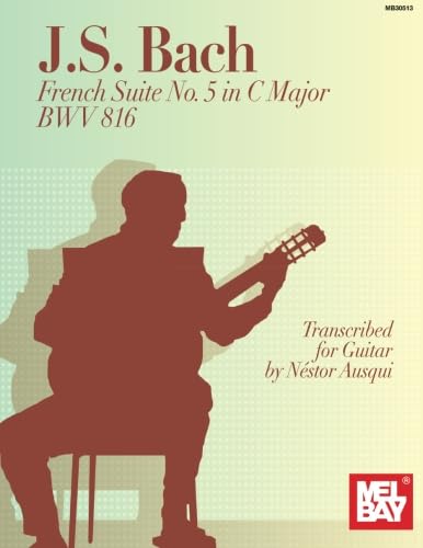 J. S. Bach French Suite No. 5 in C Major, BWV816, for Guitar Sheet Music