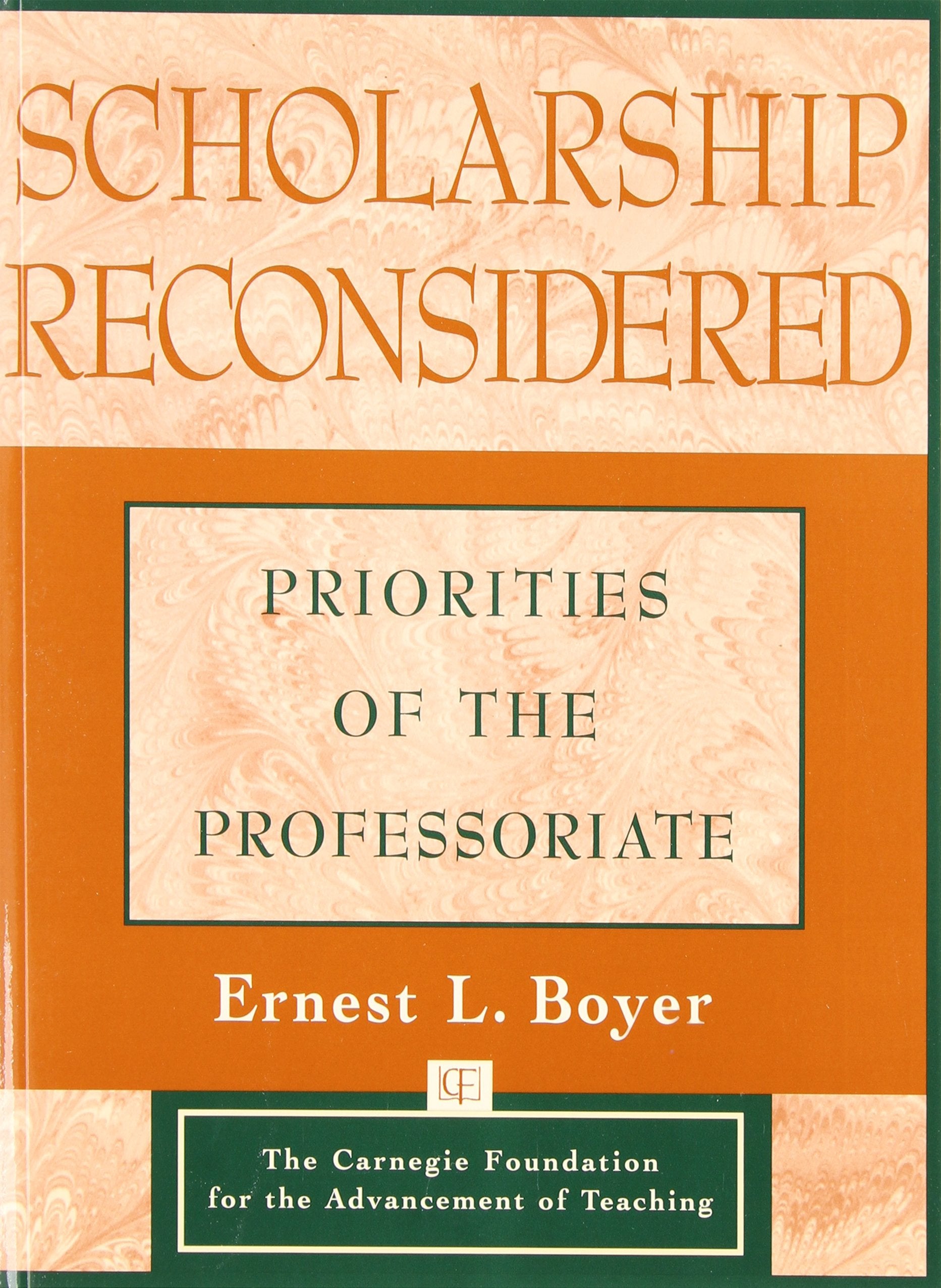 Scholarship Reconsidered: Priorities of the Professoriate Education & Training