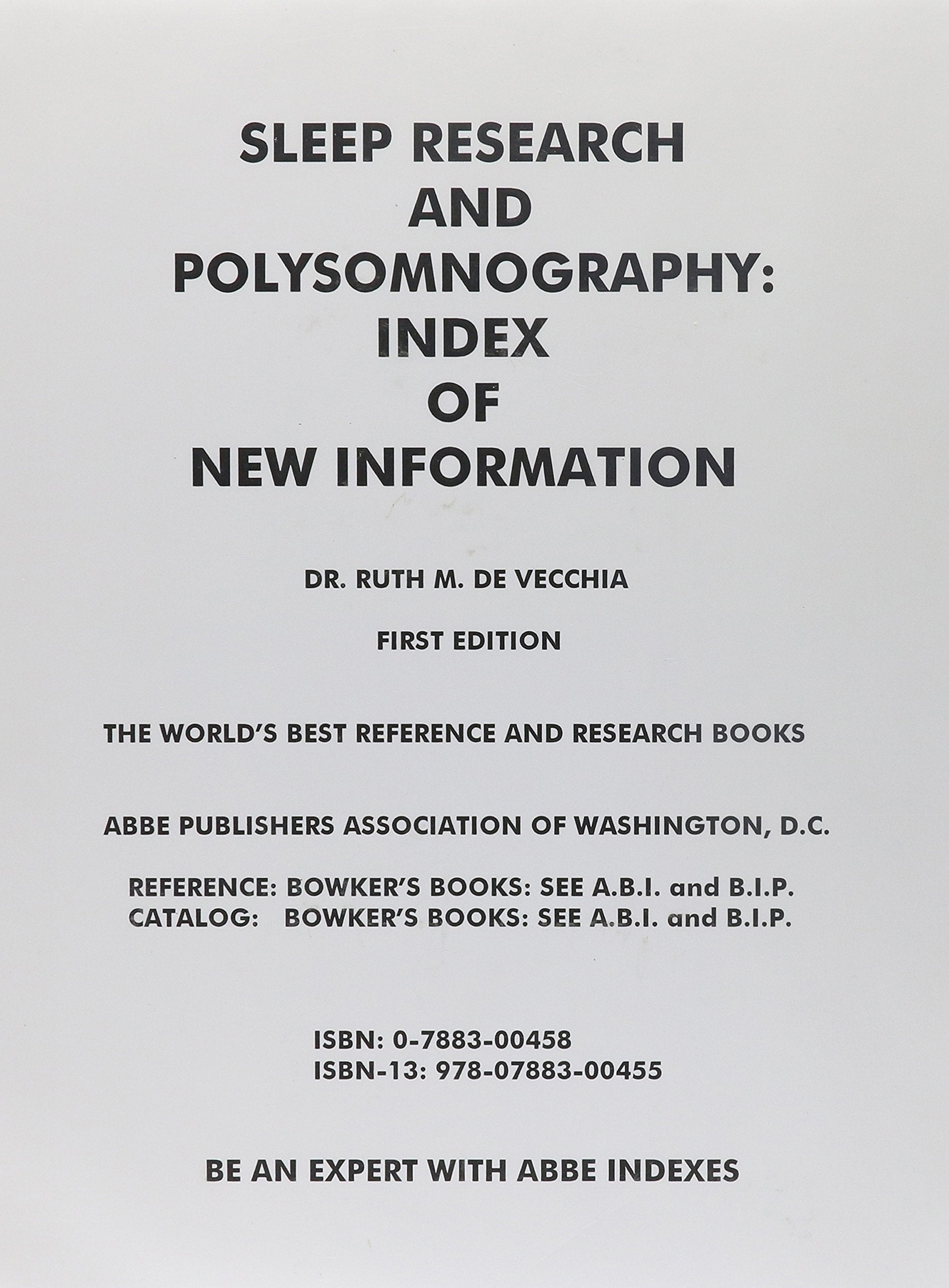 Sleep Research and Polysomnography: Index of New Information Psychology