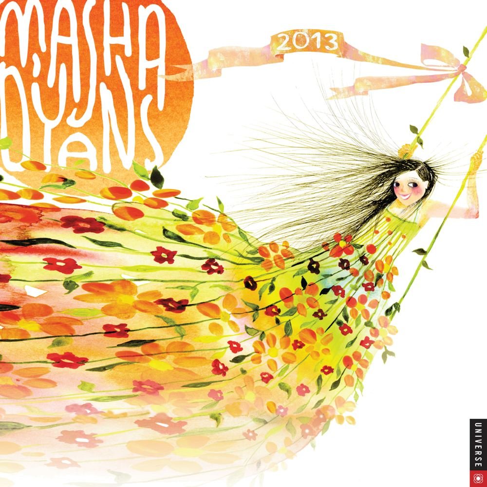 Masha D'yans Watercolors 2013 Wall Calendar Film, Art & Culture