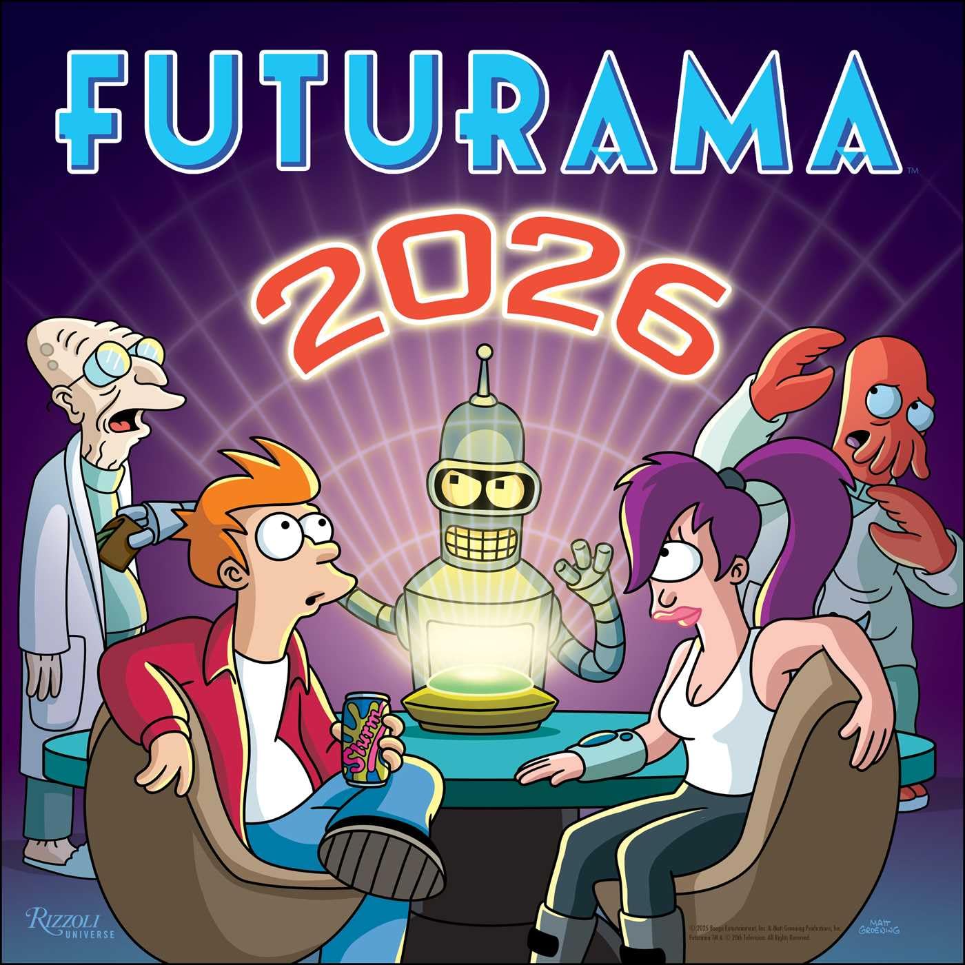 Futurama 2026 Wall Calendar Film, Art & Culture