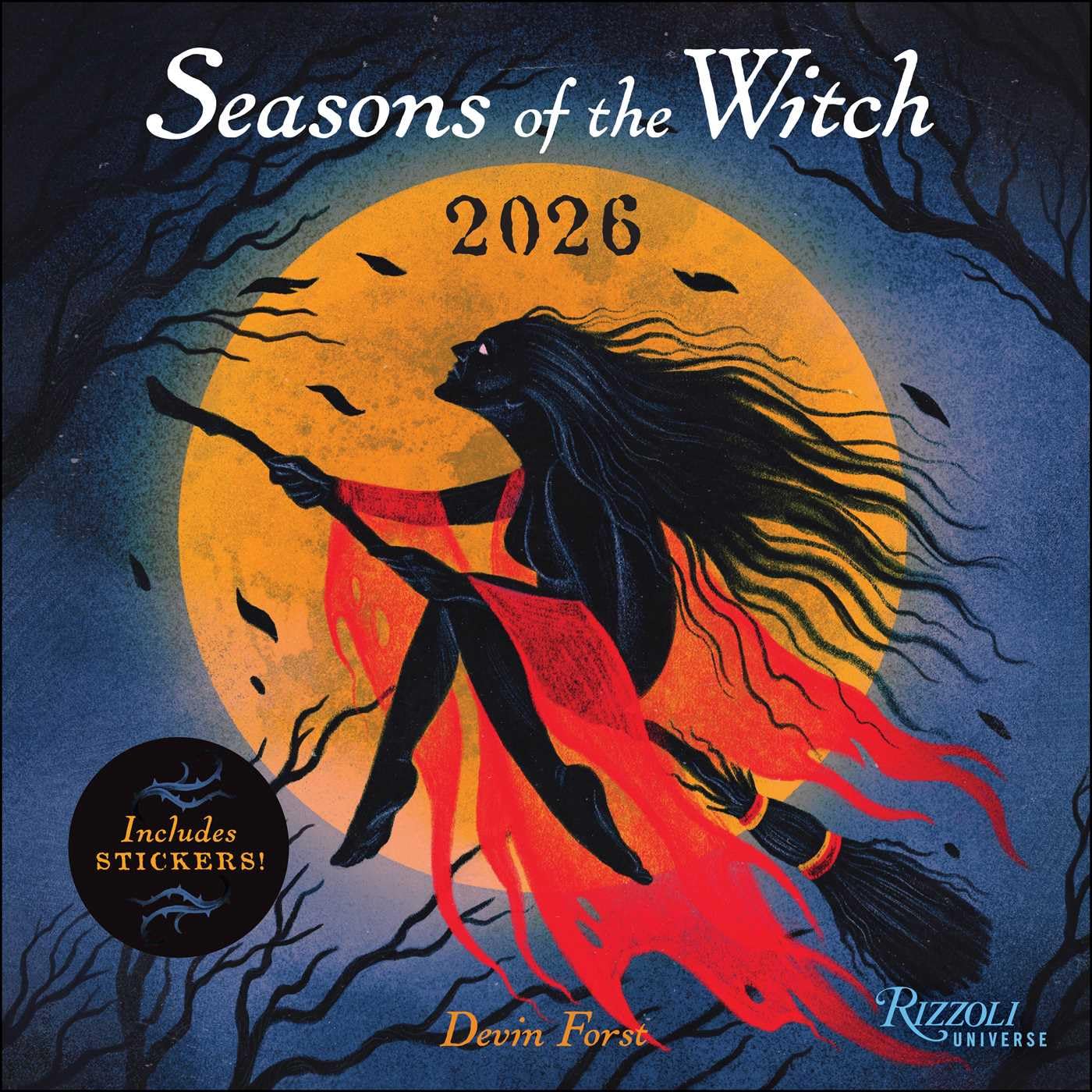 Seasons of the Witch 2026 Wall Calendar (Includes Stickers) Calendars