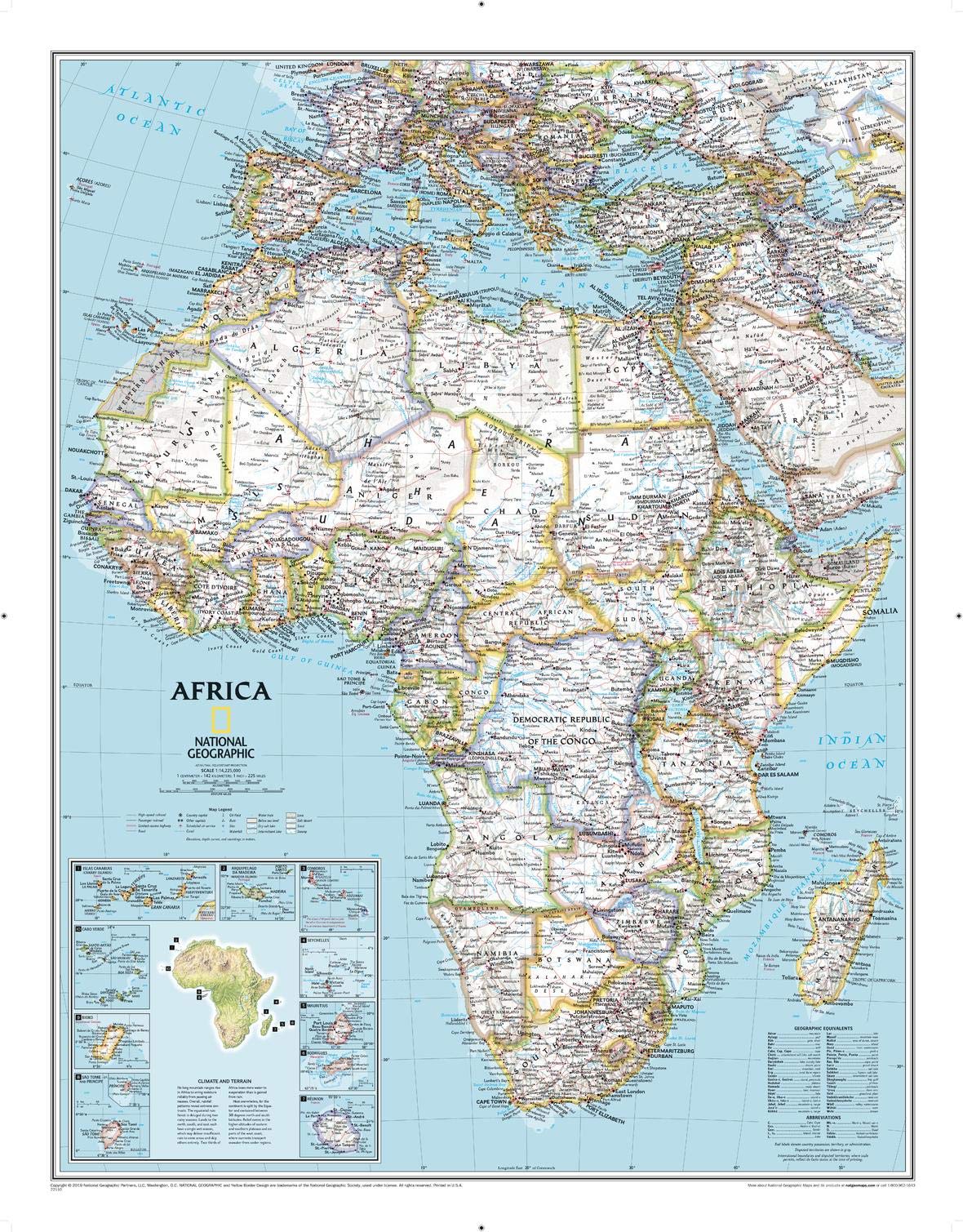 Africa Classic, Tubed: Wall Maps Continents: Political Map (National Geographic Reference Map) Leisure, Home & Garden