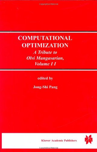 Product Image: Computational Optimization: A Tribute to Olvi Mangasarian