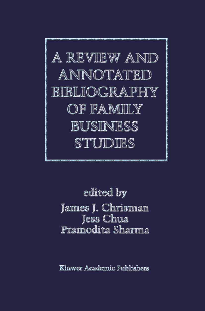 A Review and Annotated Bibliography of Family Business Studies Law