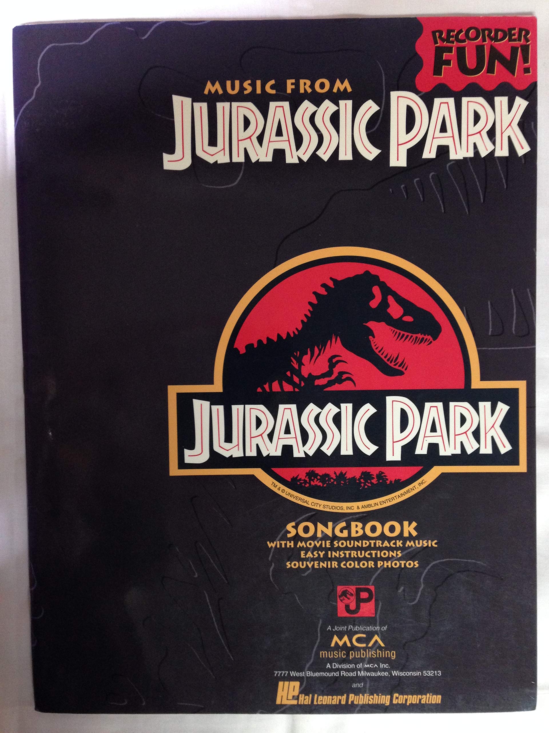 Music from Jurassic Park - Recorder Fun! Songbook with Recorder Instructions, Movie Soundtrack, and Other Songs Books