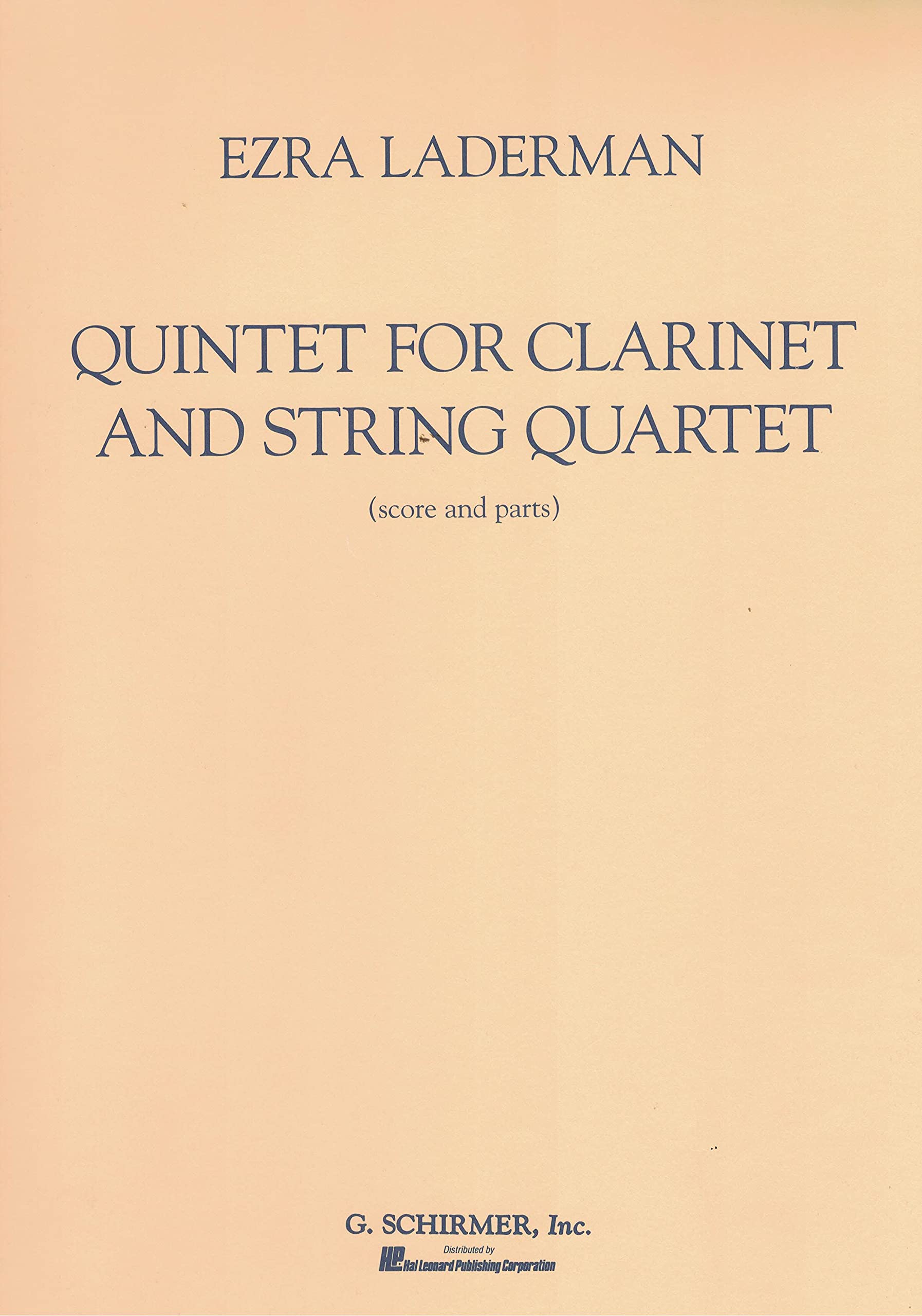 Quintet for Clarinet and String Quartet: Score and Parts Social Sciences