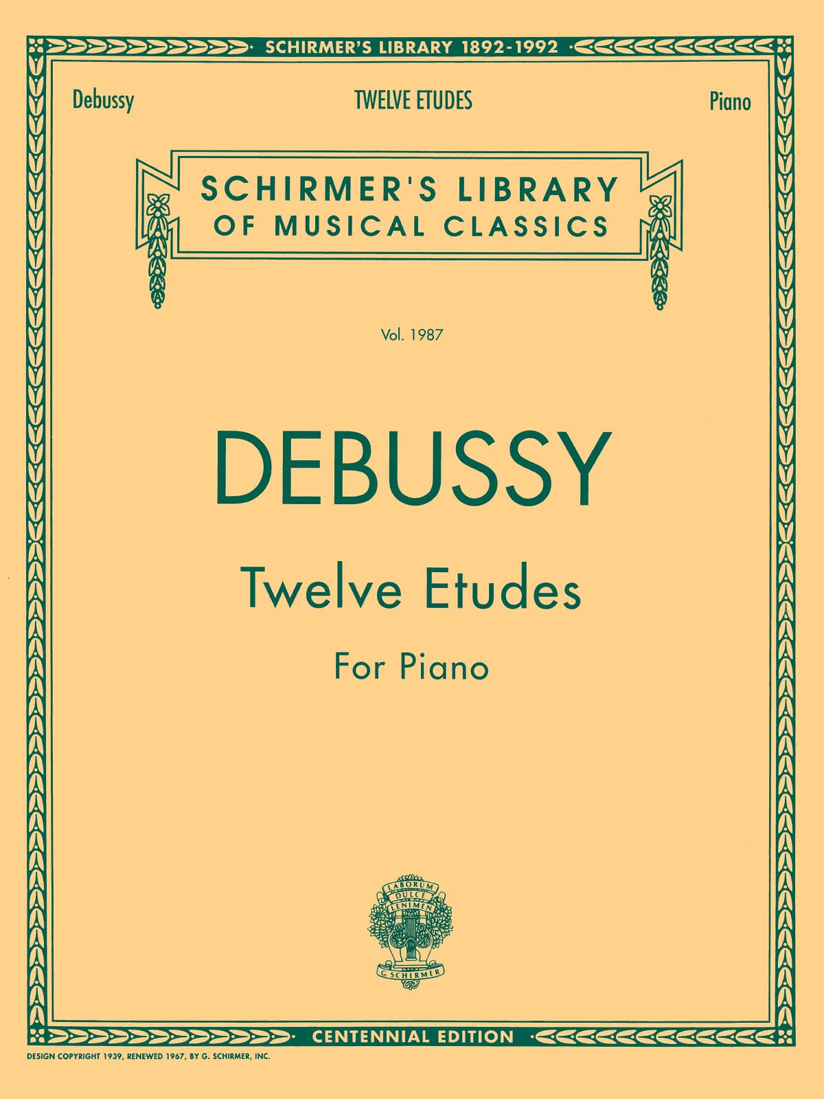 Twelve Etudes for Piano: Piano Solo (Schirmer's Library of Musical Classics): Schirmer Library of Classics Volume 1987 Piano Solo Sheet Music