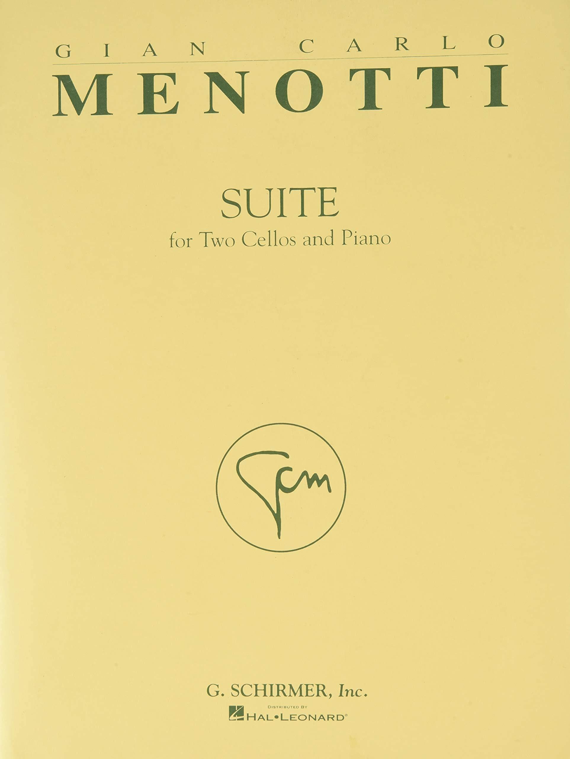 Gian carlo menotti : suite - 2 violoncelles et piano book