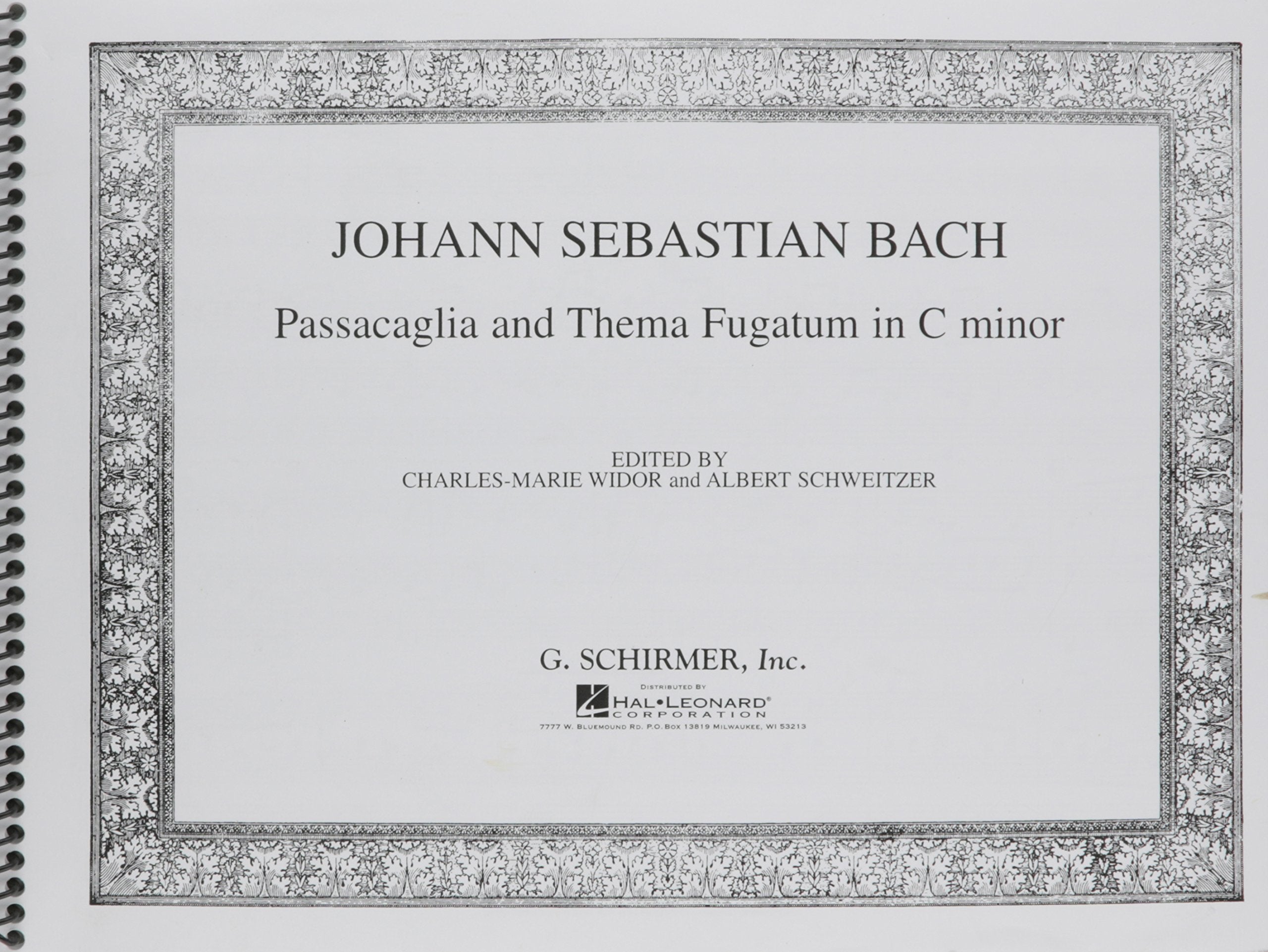 Passacaglia Und Thema Fugatum in C Minor: Organ Solo Sheet Music