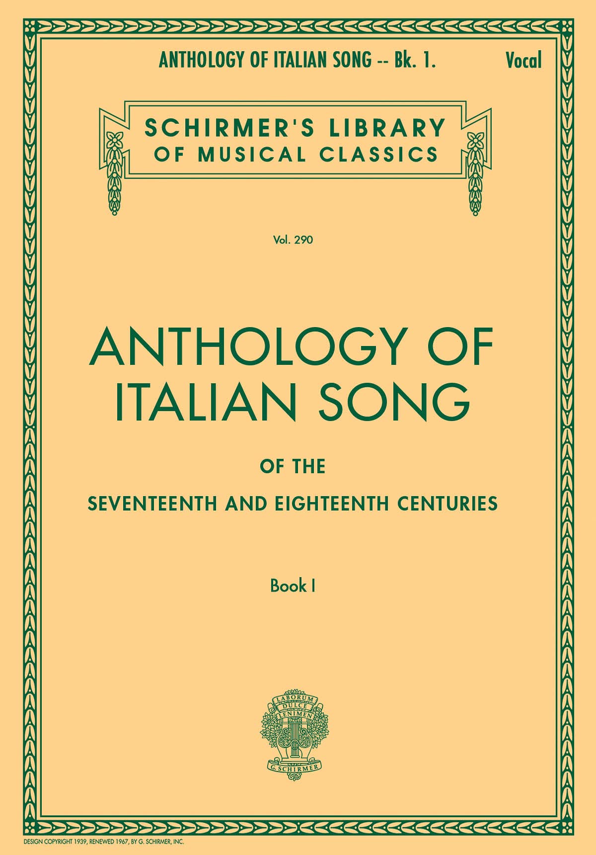 Anthology of Italian Song of the 17th-18th Cent. book