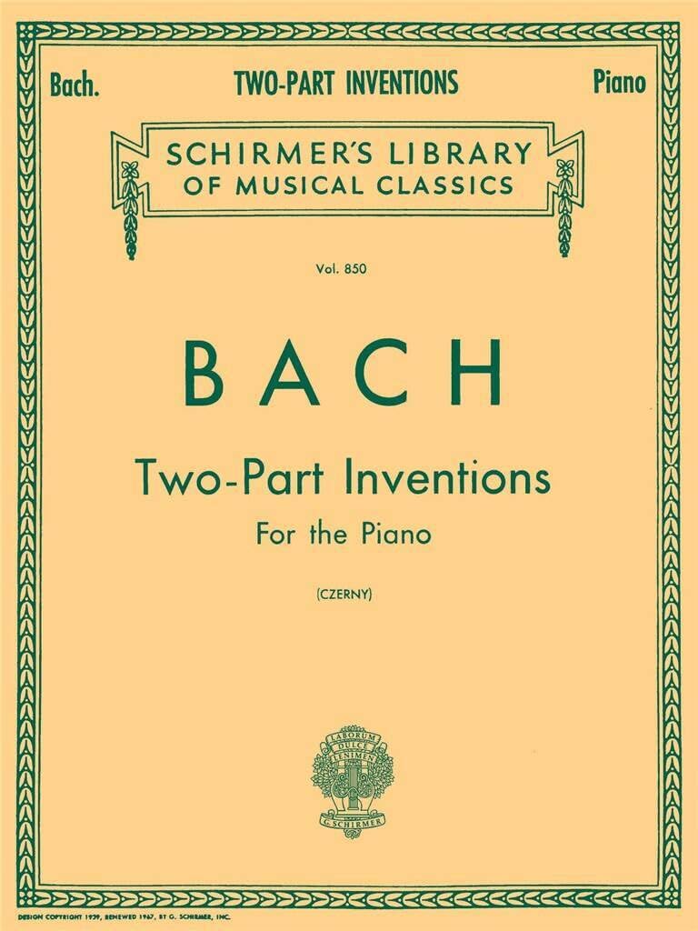 15 Two-Part Inventions (Czerny): Piano Solo: 15 Two-Part Inventions (Czerny) Schirmer Library of Classics Volu (Schirmer's Library of Musical Classics, Vol. 850) Sheet Music