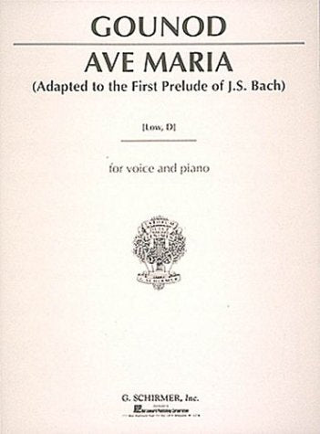 Ave Maria: Low Voice in D with Piano Sheet Music