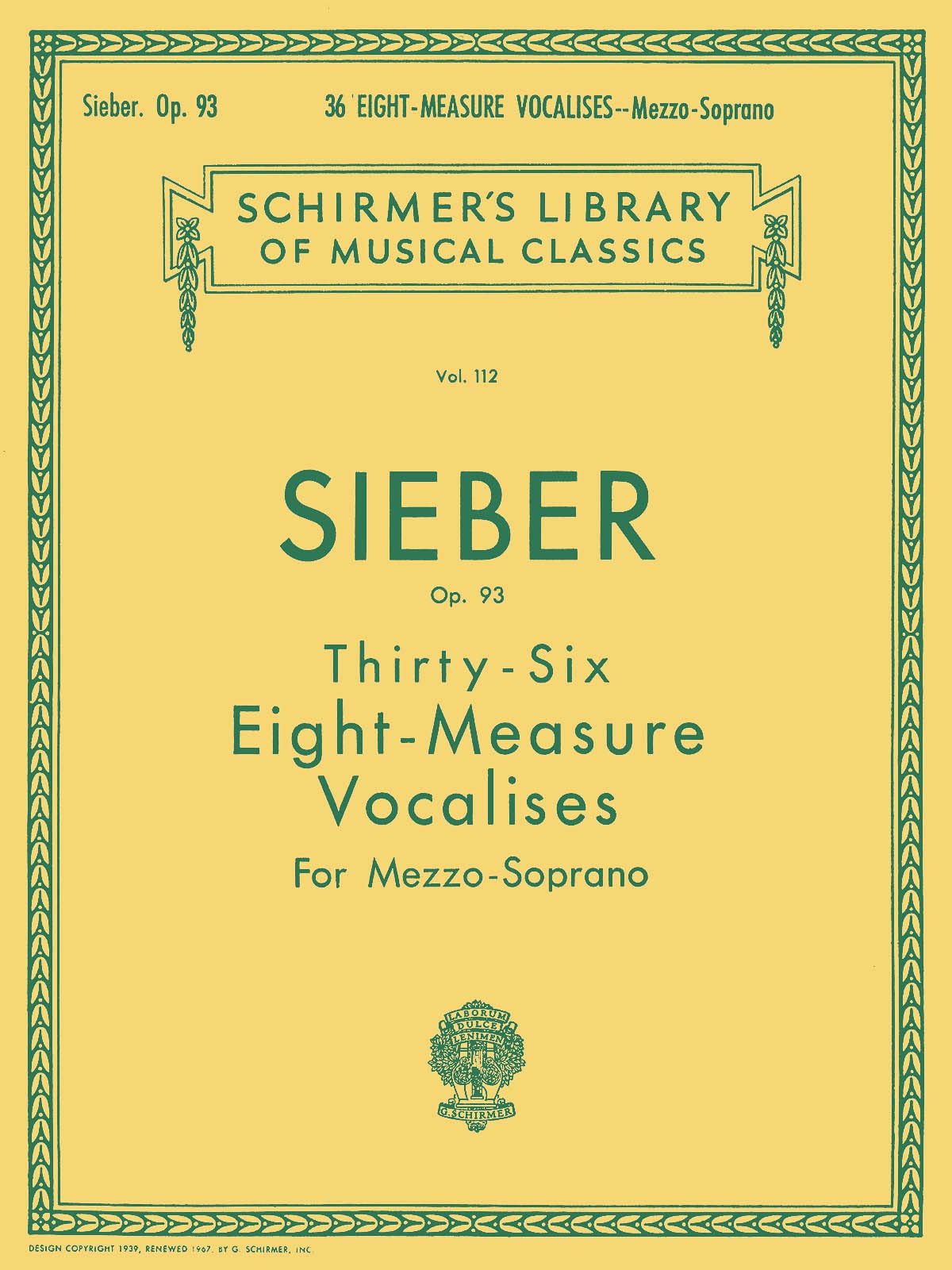 Product Image: 36 Eight-Measure Vocalises, Op. 93