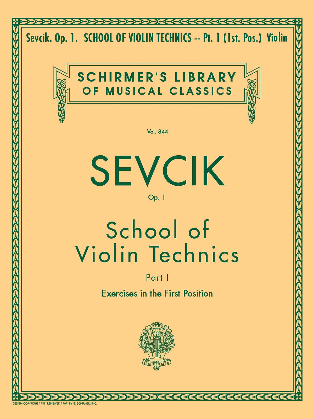 School of Violin Technics, Op. 1 - Book 1. book