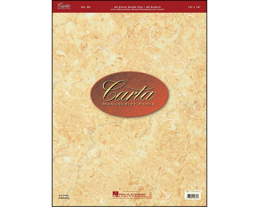 Carta Manuscript Paper No. 20 - Professional: Carta Score Paper Social Sciences