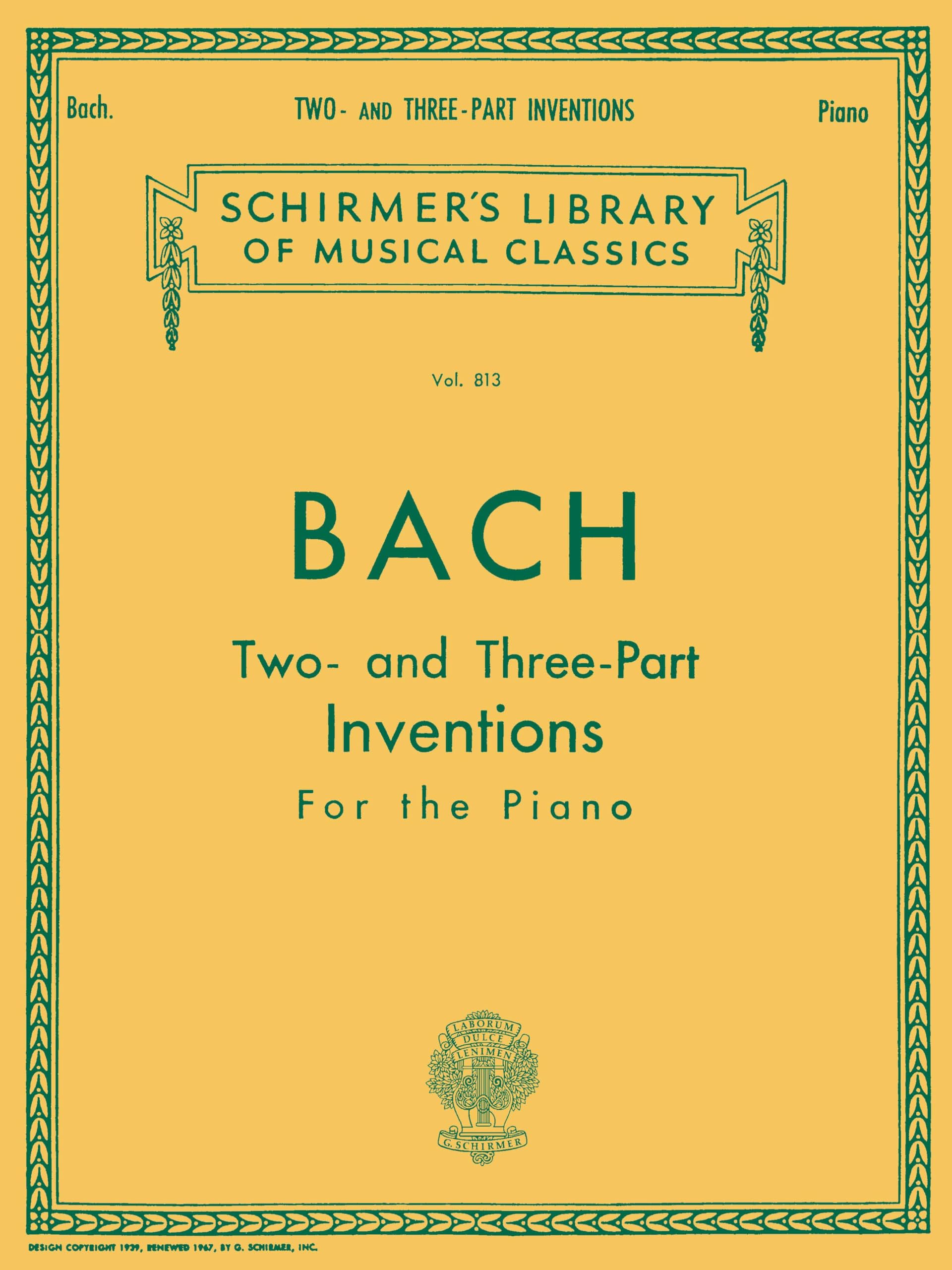 Johann Sebastian Bach: Two- And Three-Part Inventions: (Schirmer's Library of Musical Classics): Two and Three Part Inventions for the Piano Sheet Music