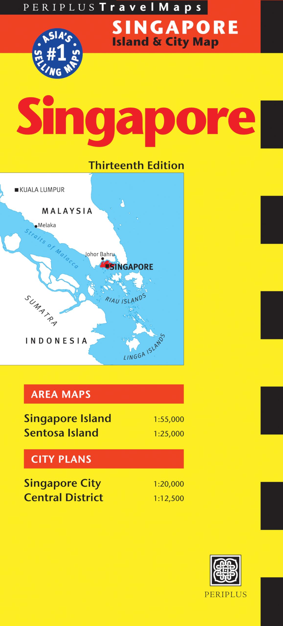 Singapore Travel Map: Singapore Island & City Map Leisure, Home & Garden