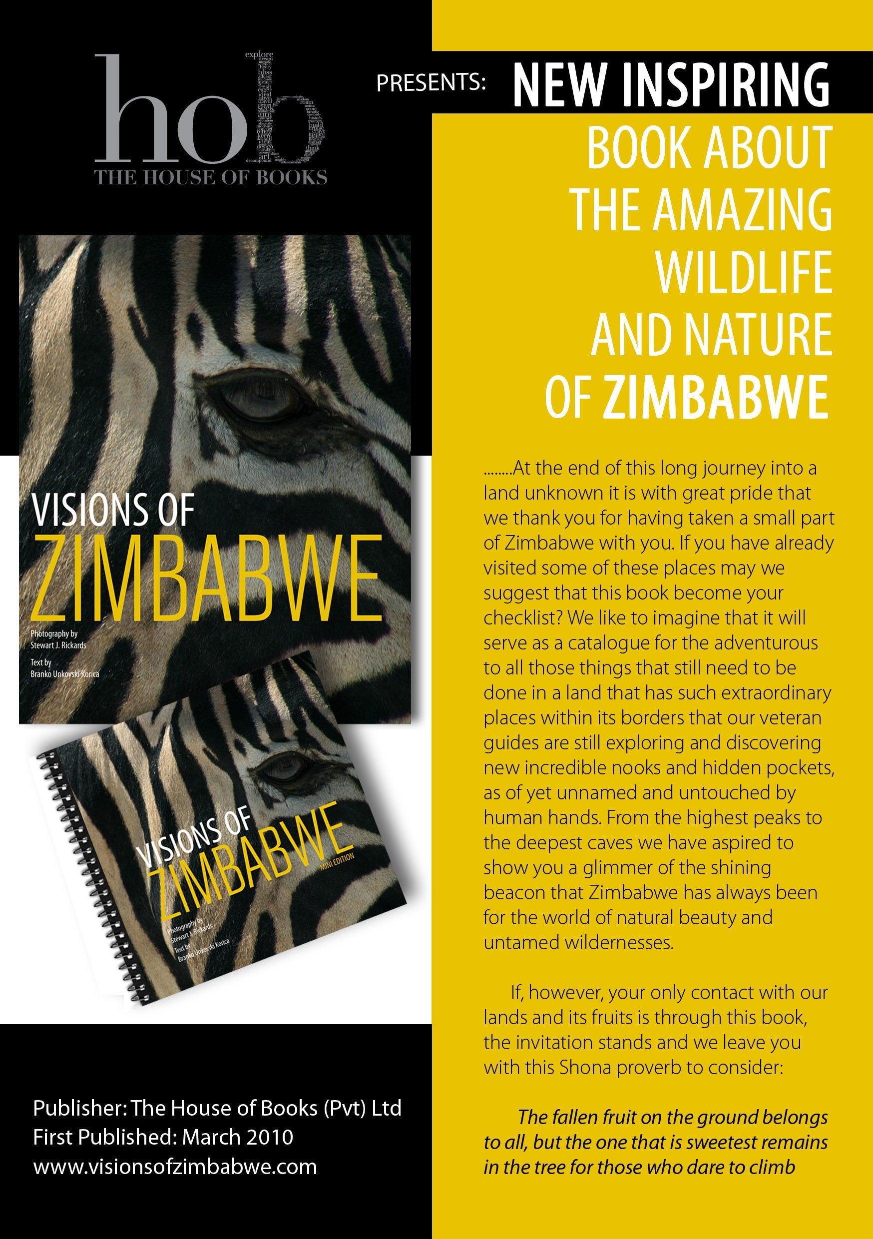 Visions of Zimbabwe, Mini Edition book