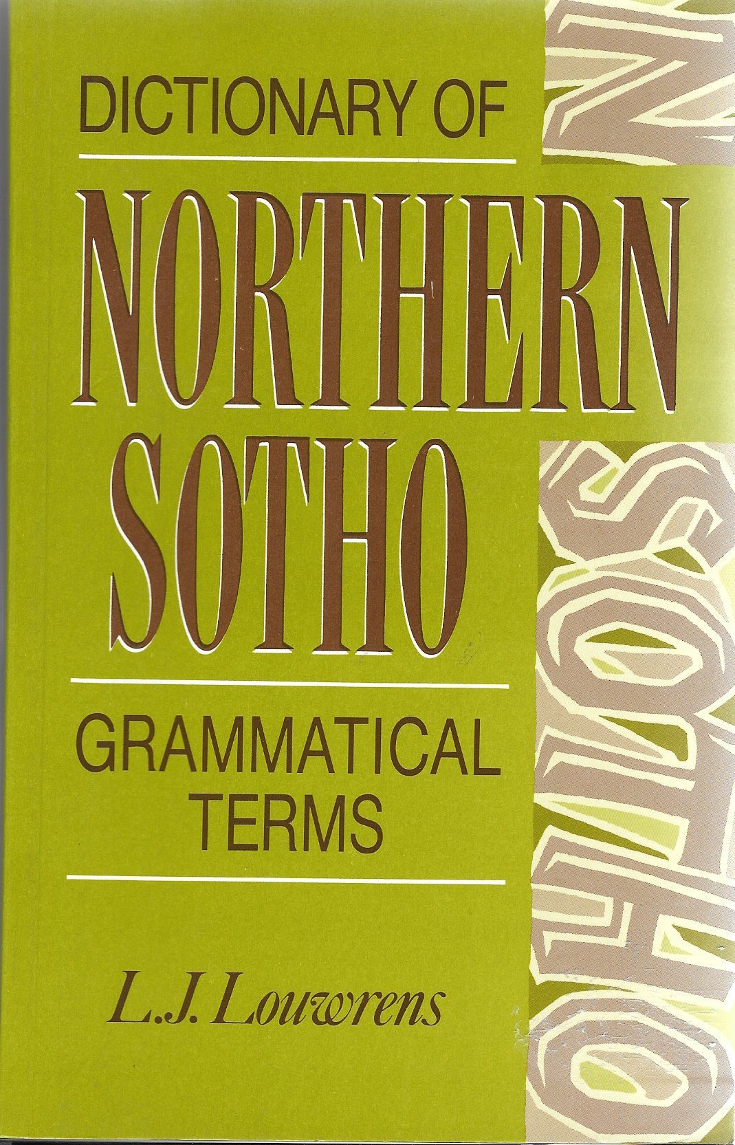 Dictionary of Northern Sotho Grammatical Terms book