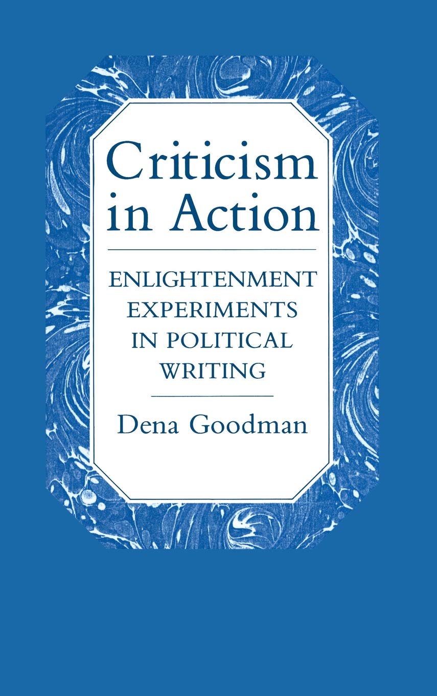 Criticism in Action: Public Enterprise in Canada: Enlightenment Experiments in Political Writing Contemporary literature