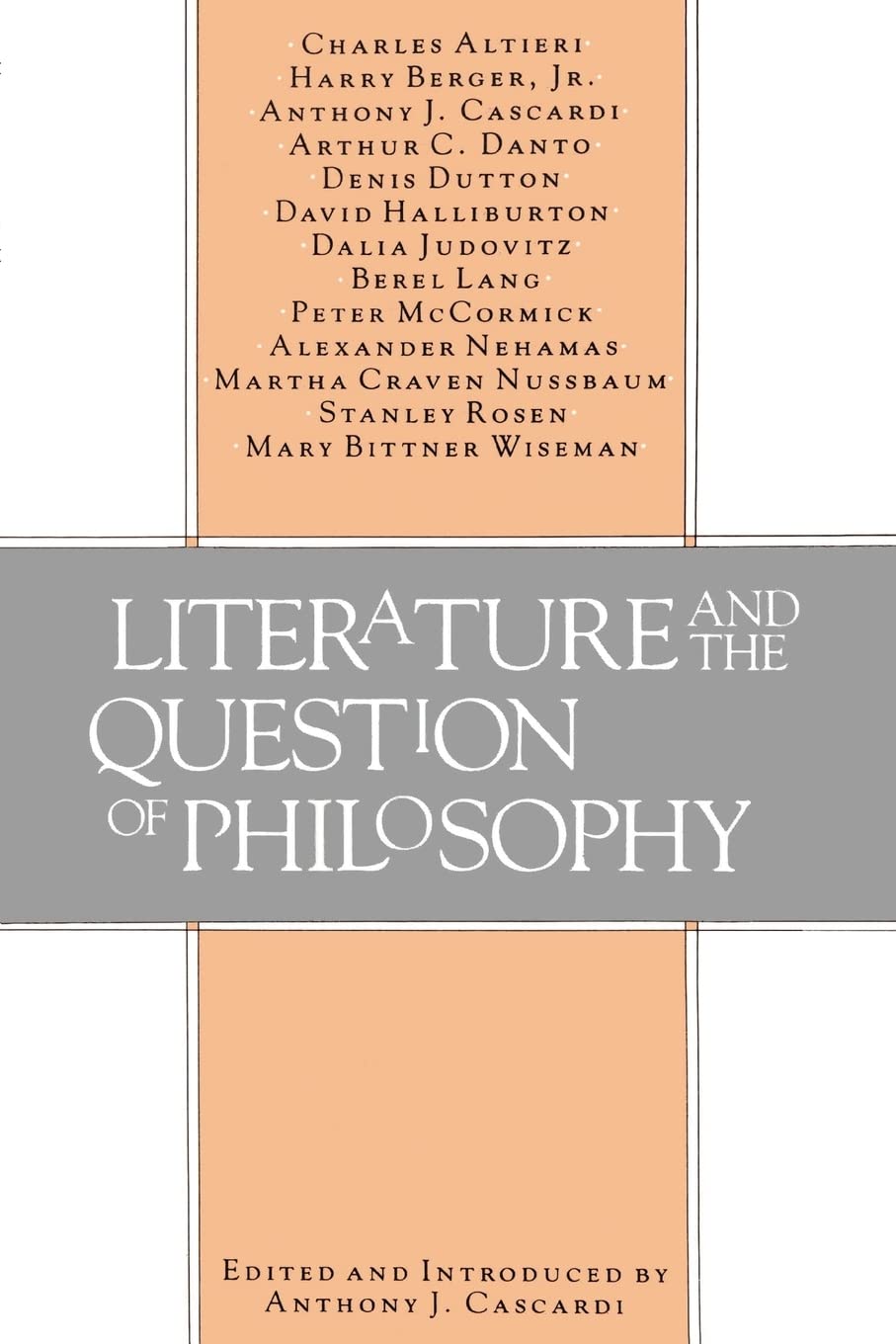 Literature and the Question of Philosophy Philosophy
