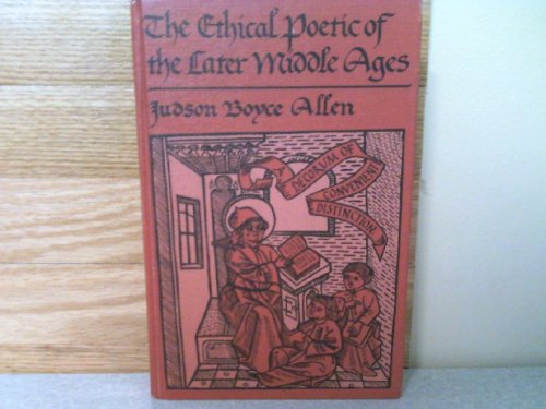 Ethical Poetic of the Later Middle Ages Books