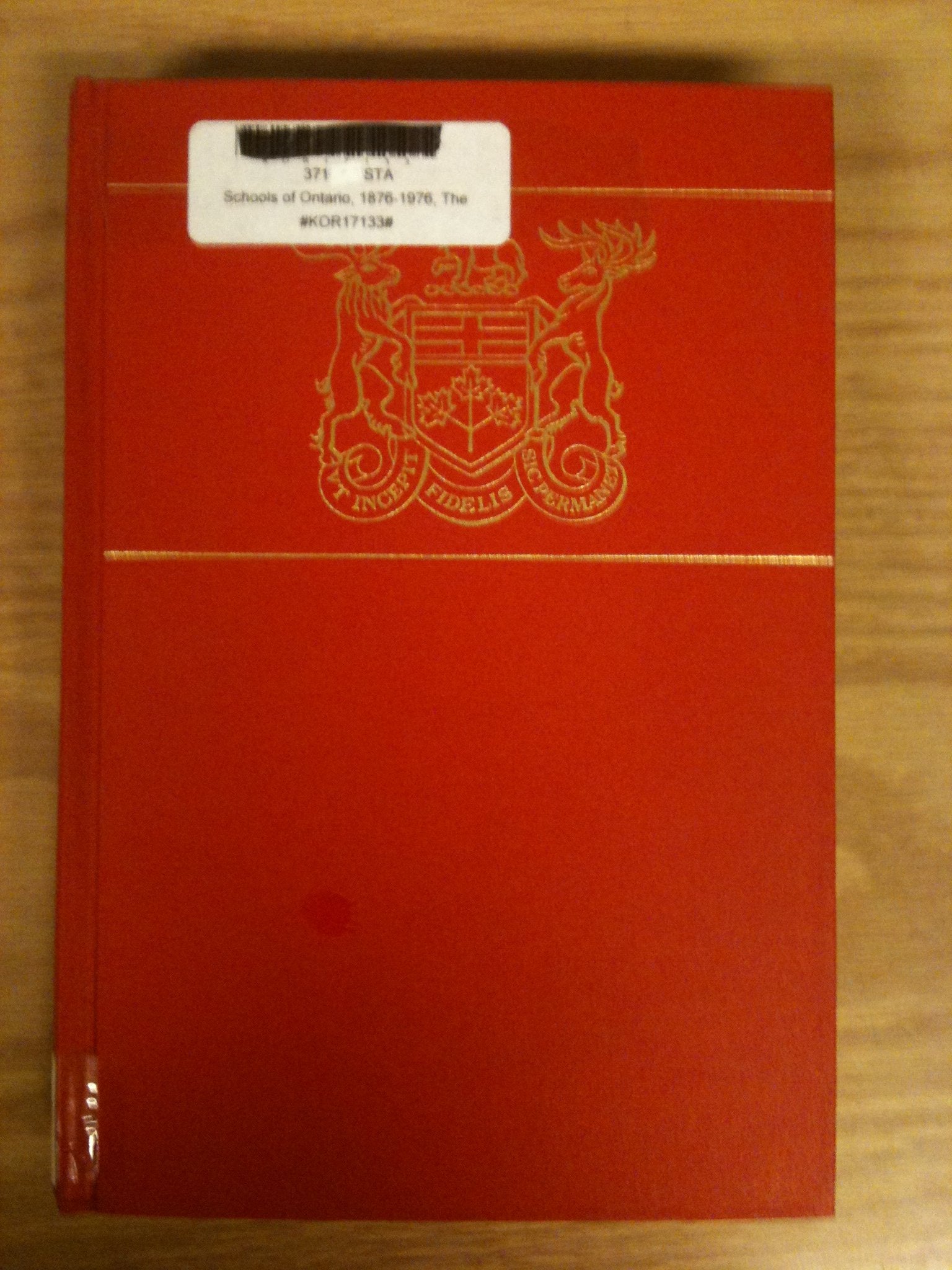 Schools of Ontario, Eighteen Seventy-Six to Ninete Books