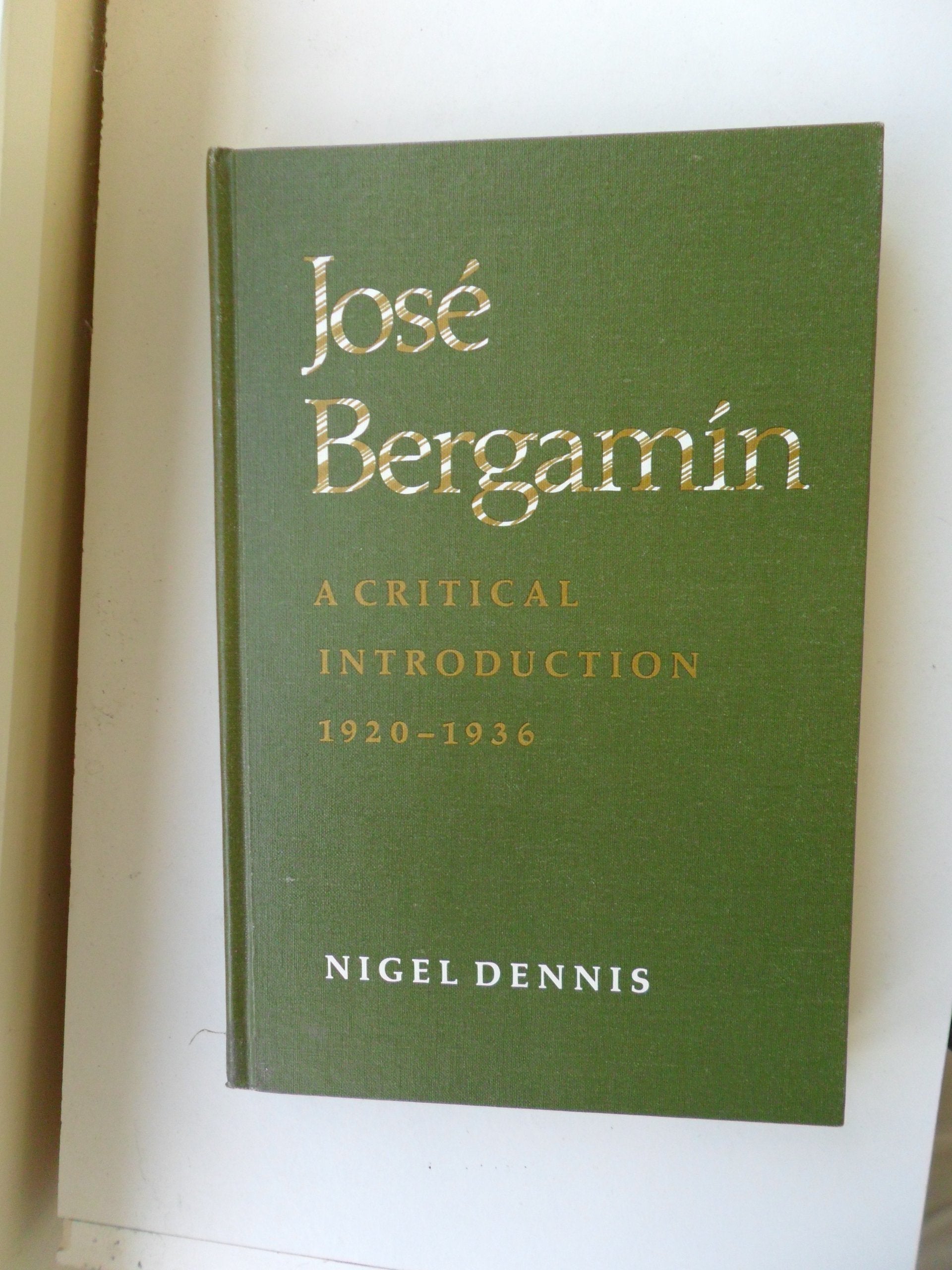 Jose Bergamin: A Critical Introduction, 1920-1936 (University of Toronto Romance Series) Contemporary literature