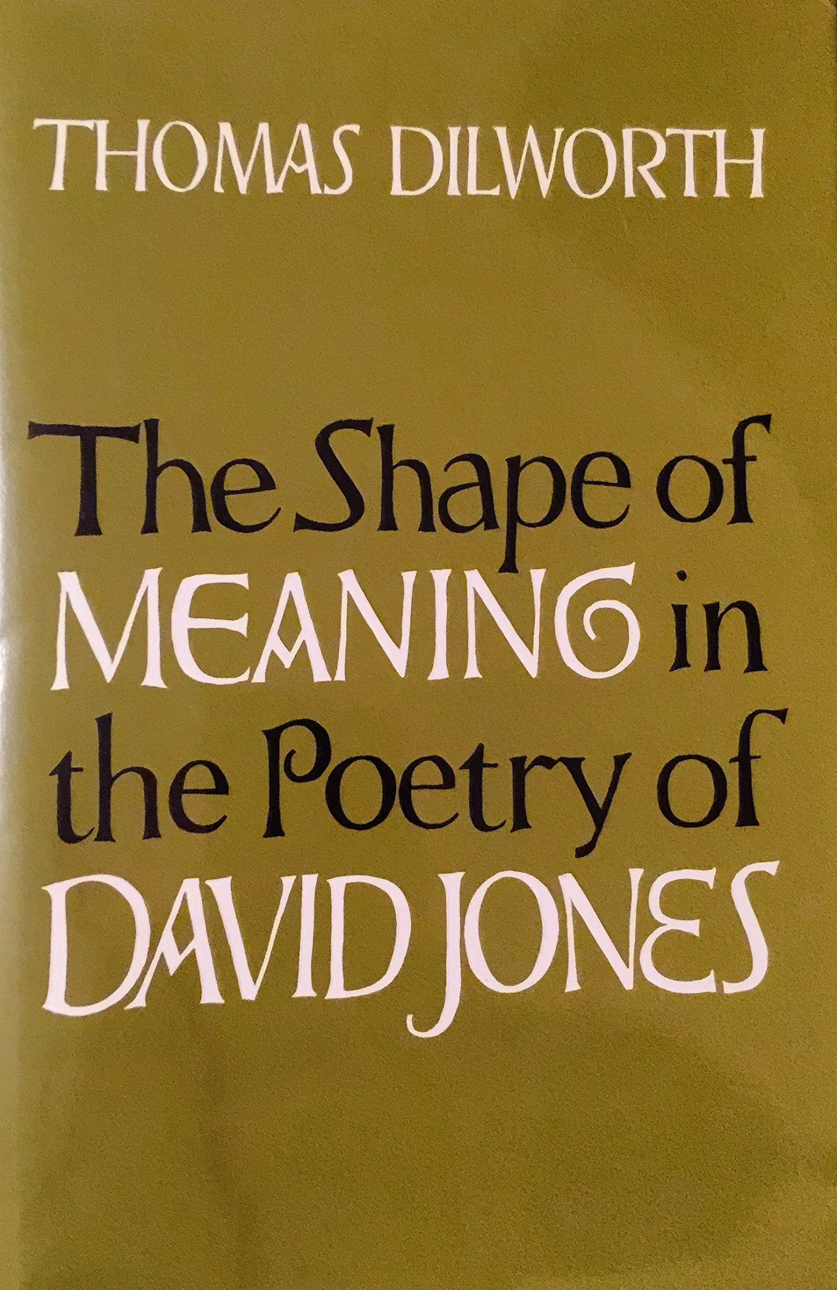 The Shape of Meaning in the Poetry of David Jones Poetry