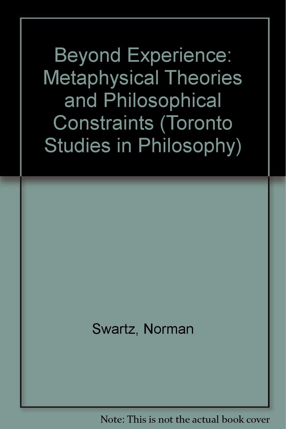 Beyond Experience: Metaphysical Theories and Philosophical Constraints (Toronto Studies in Philosophy) Philosophy