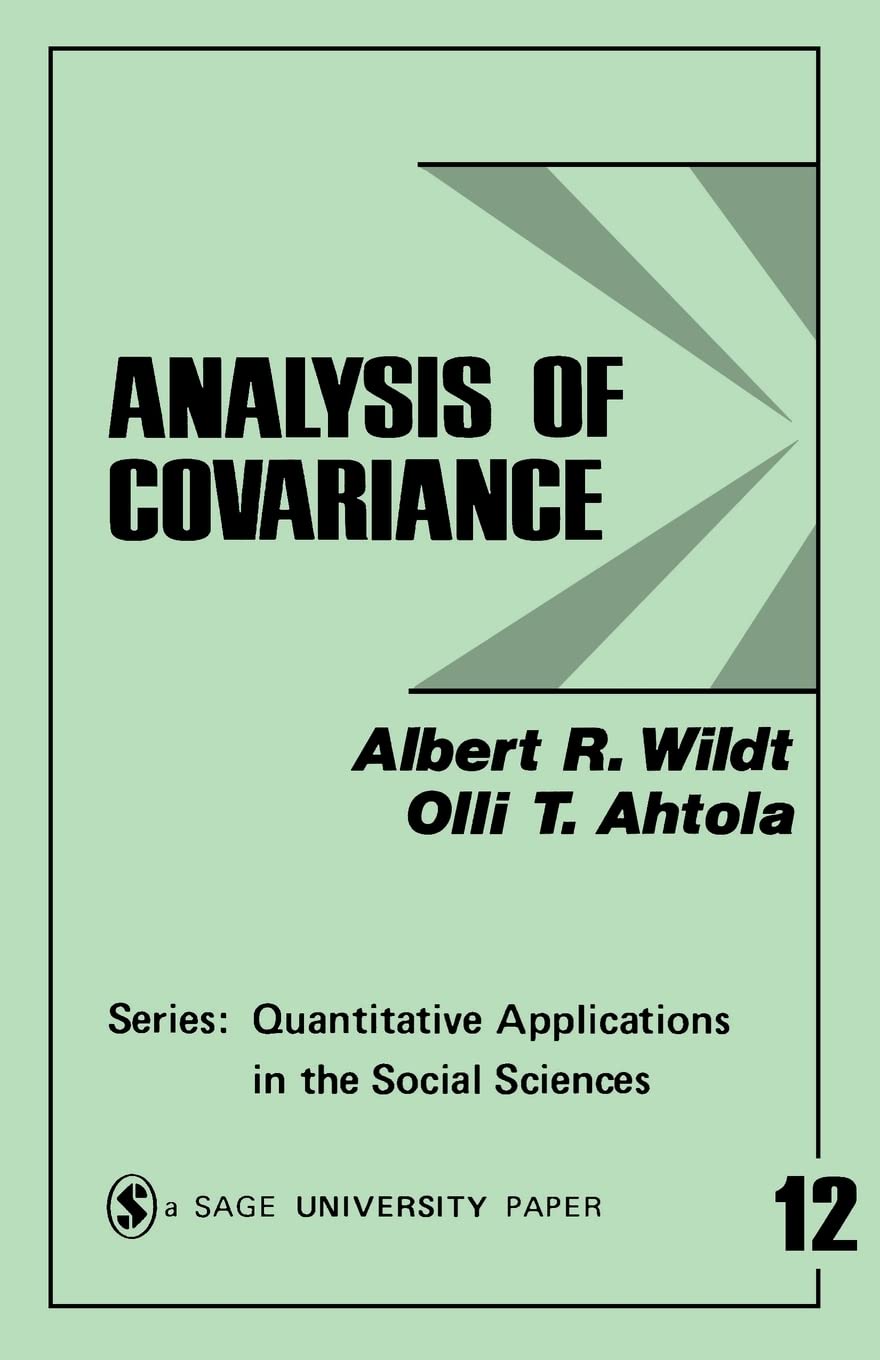 Analysis of Covariance (Quantitative Applications in the Social Sciences) Medicine
