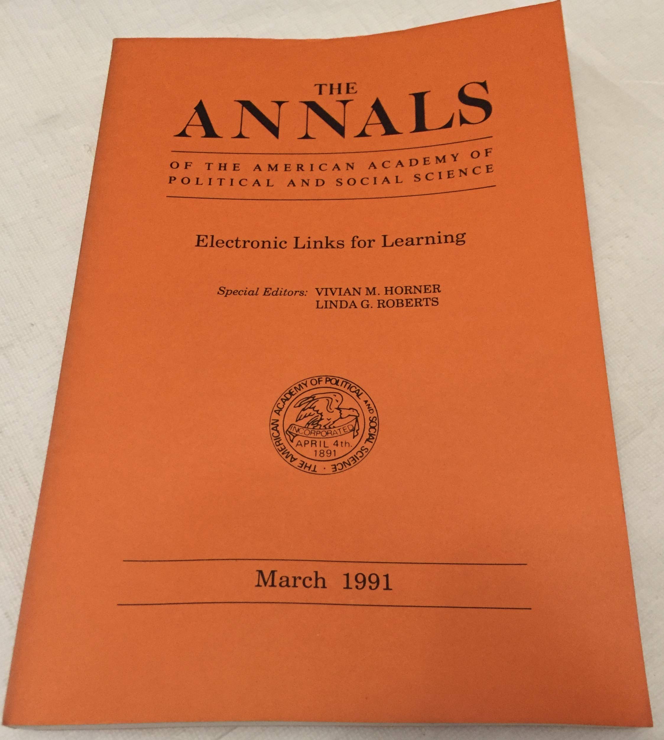 Electronic Links for Learning (Annals of the American Academy of Political & Social Science) Study Guides