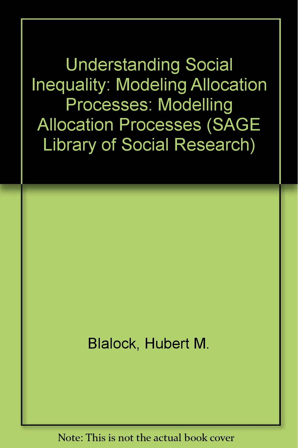 Understanding Social Inequality: Modeling Allocation Processes (Sage Library of Social Research) Books