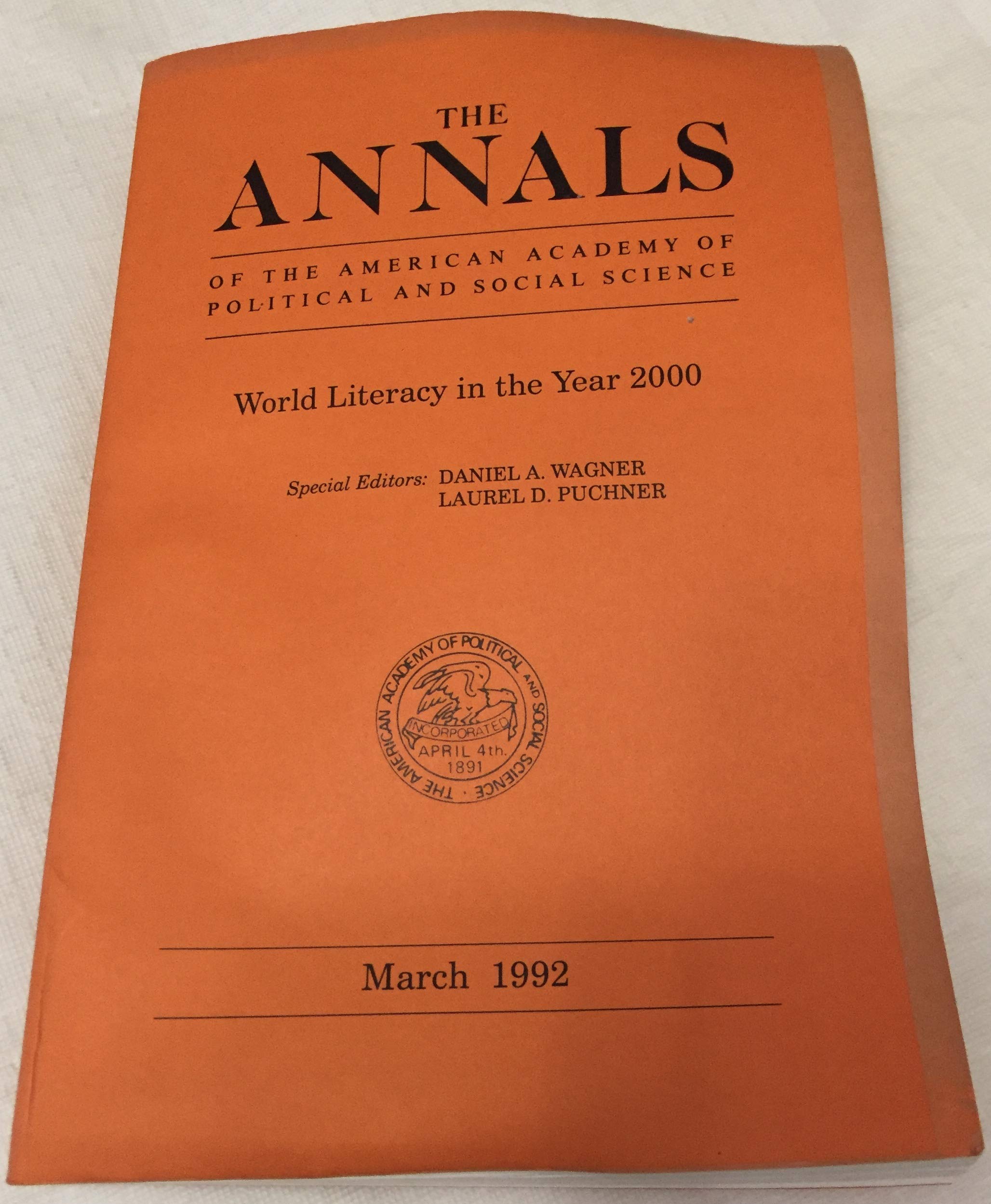 World Literacy in the Year 2000 (Annals of the American Academy of Political & Social Science) Social Sciences