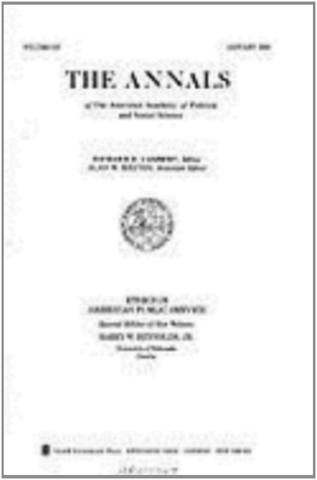 Ethics in American Public Service (The Annals of the American Academy of Political and Social Science Series) Philosophy
