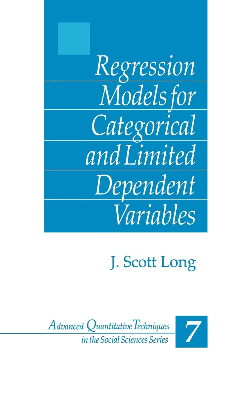 Product Image: Regression Models for Categorical and Limited Dependent Variables