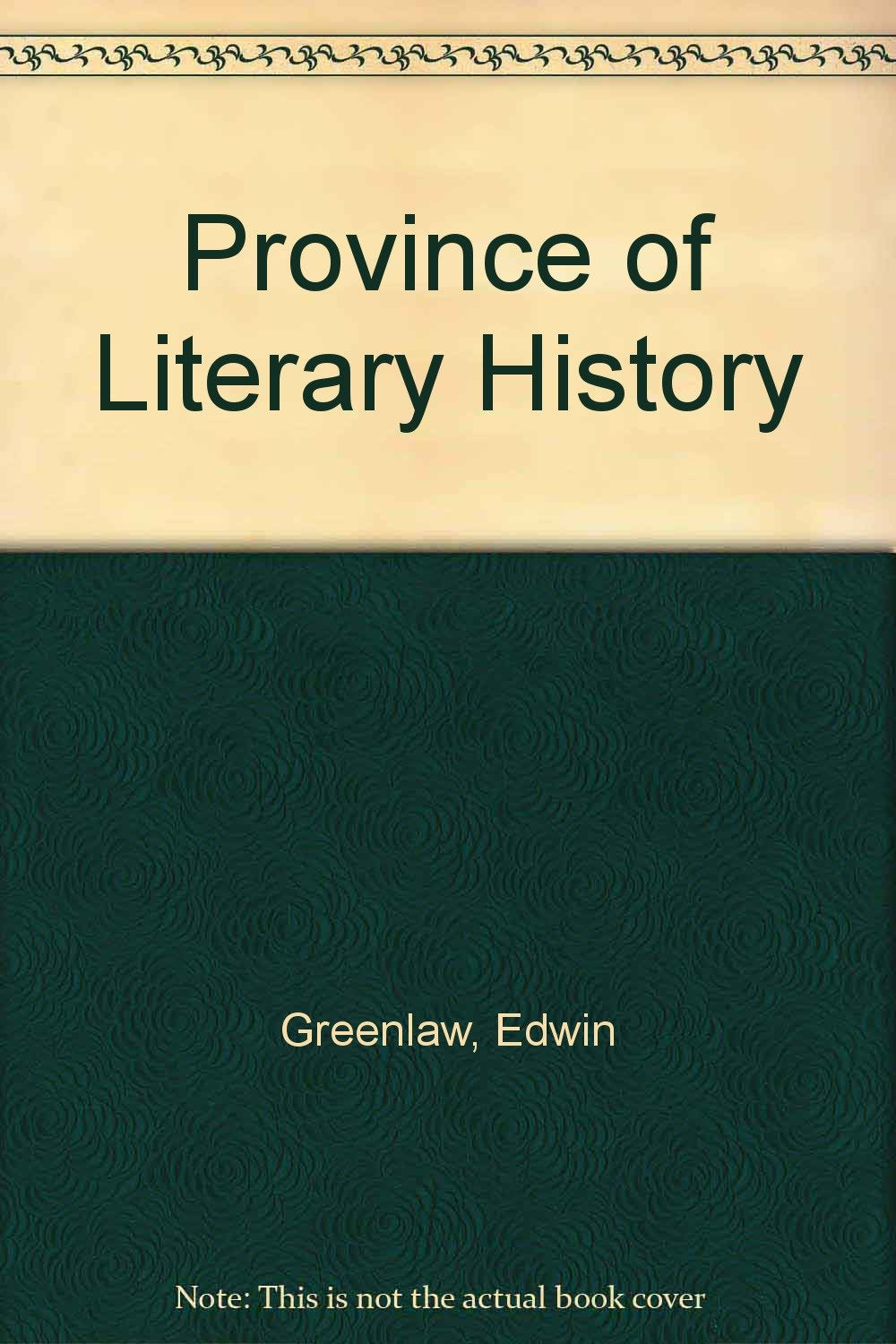 Province of Literary History Books