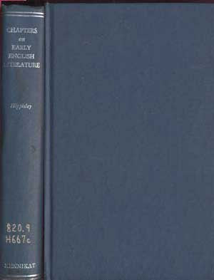 Chapters on Early English Literature, Contemporary literature