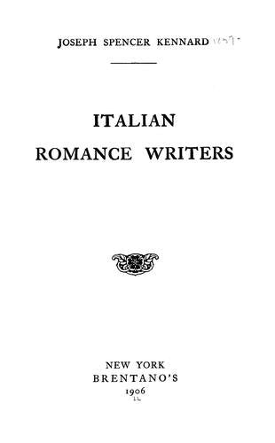 Italian Romance Writers Books