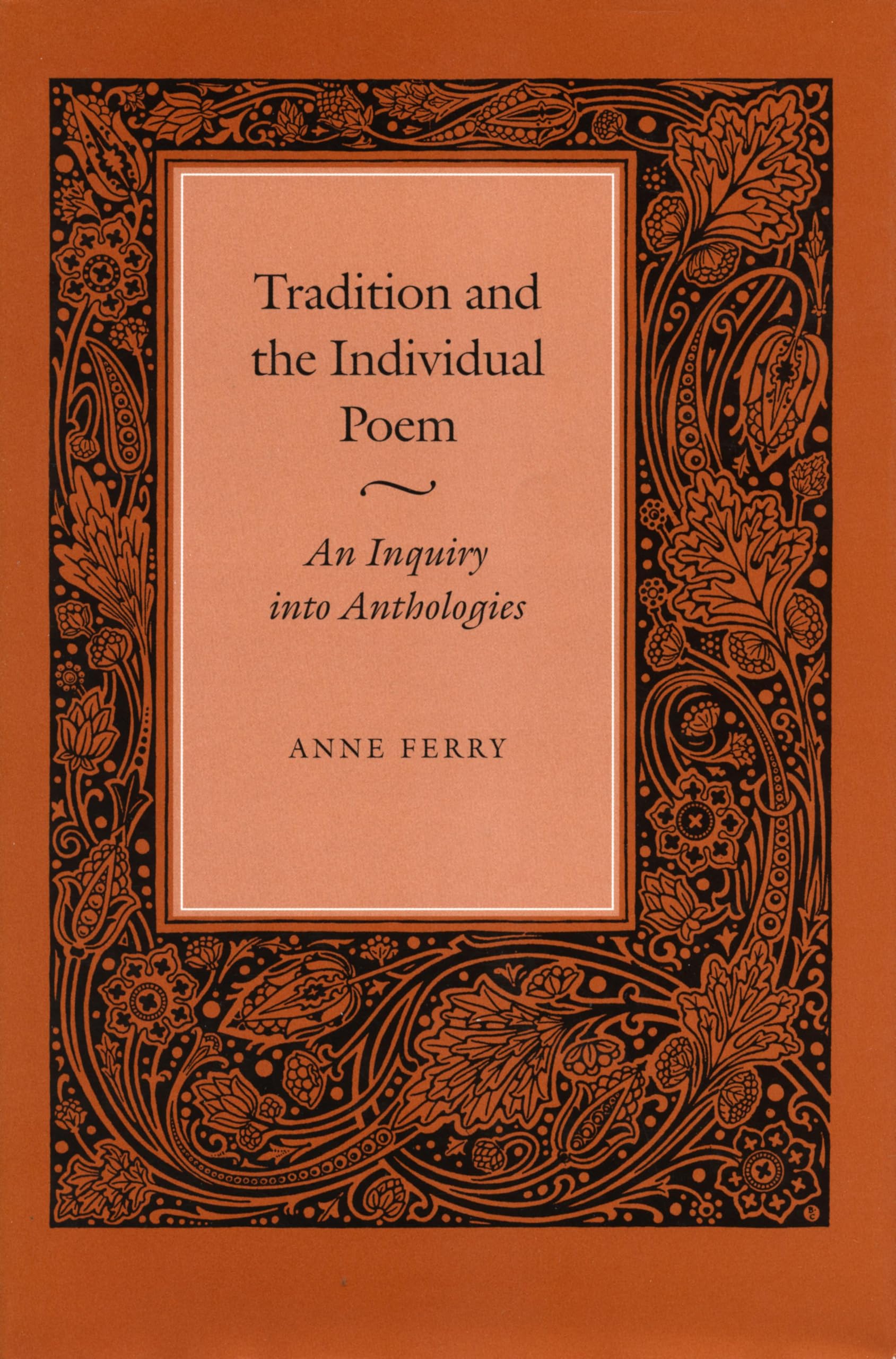 Tradition and the Individual Poem: An Inquiry into Anthologies Contemporary literature