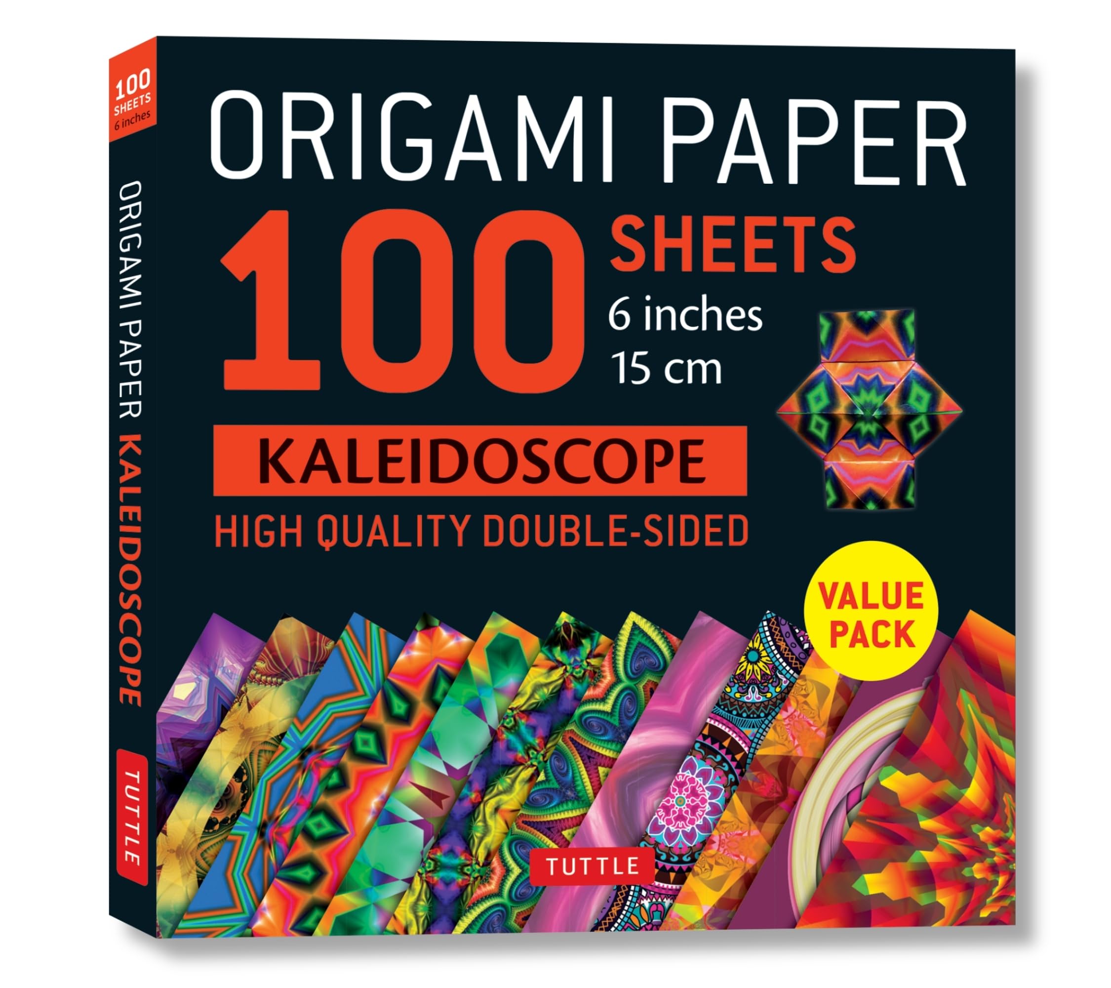 Origami Paper 100 Sheets Kaleidoscope: Tuttle Origami Paper: High-quality Double-sided Origami Sheets Printed With 12 Different Patterns: Instructions for 6 Projects Included book