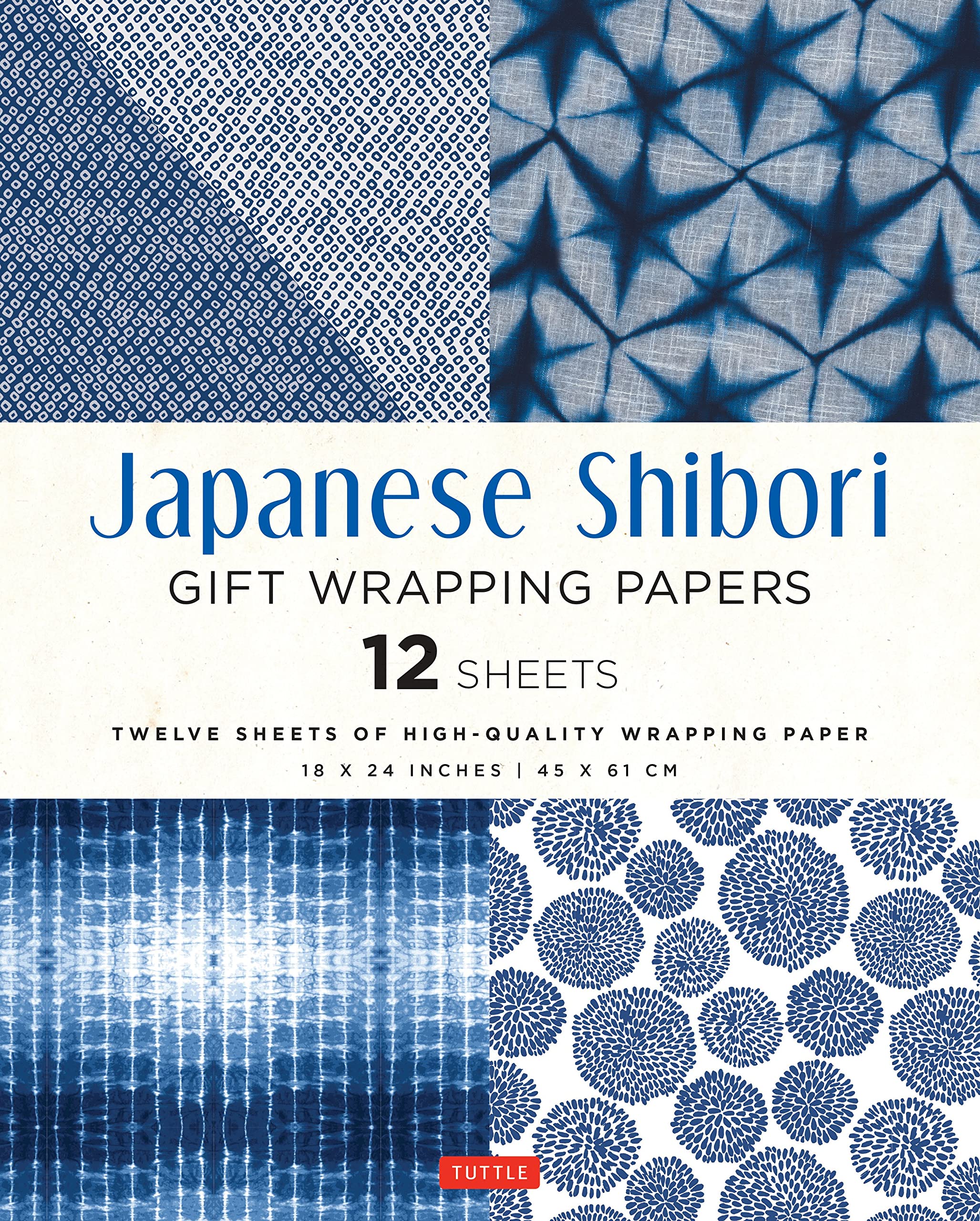 Japanese Shibori Gift Wrapping Papers: 12 Sheets of High-Quality 18 X 24" (45 X 61 CM) Wrapping Paper: 12 Sheets of High-quality Wrapping Paper Social Sciences