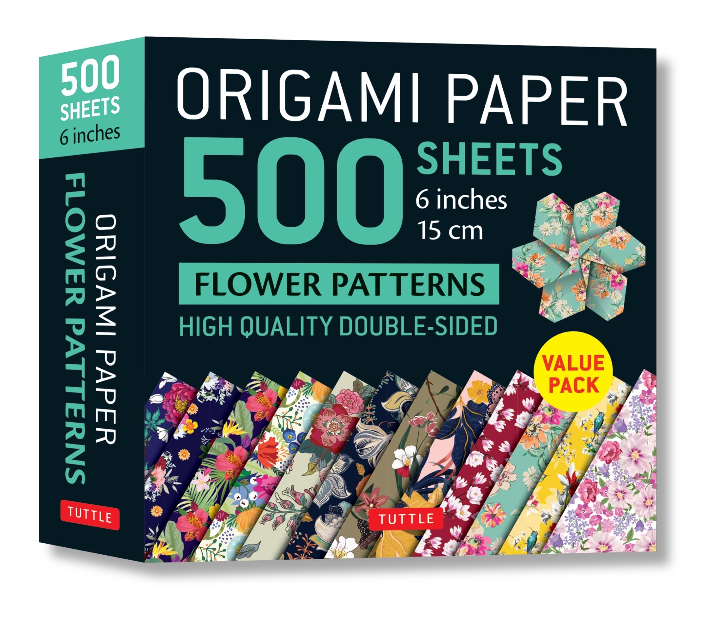 Origami Paper 500 Sheets Flower Patterns 6 (15 CM): Tuttle Origami Paper: Double-Sided Origami Sheets Printed with 12 Different Patterns (Instructions for 6 Projects Included) Film, Art & Culture