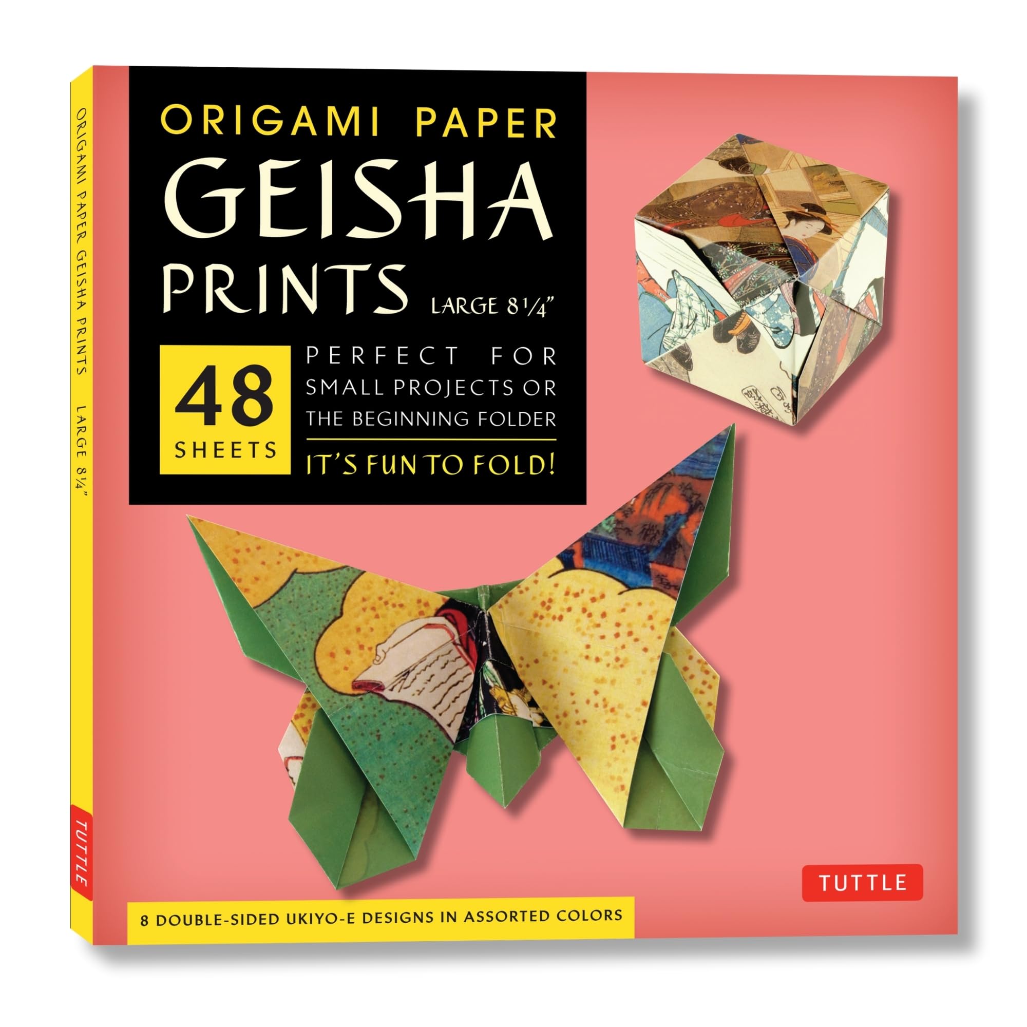 Origami Paper - Geisha Prints - Large 8 1/4in - 48 Sheets: Extra Large Tuttle Origami Paper: Origami Sheets Printed With 8 Different Designs - Instructions for 6 Projects Included (Tuttle Specials) Film, Art & Culture