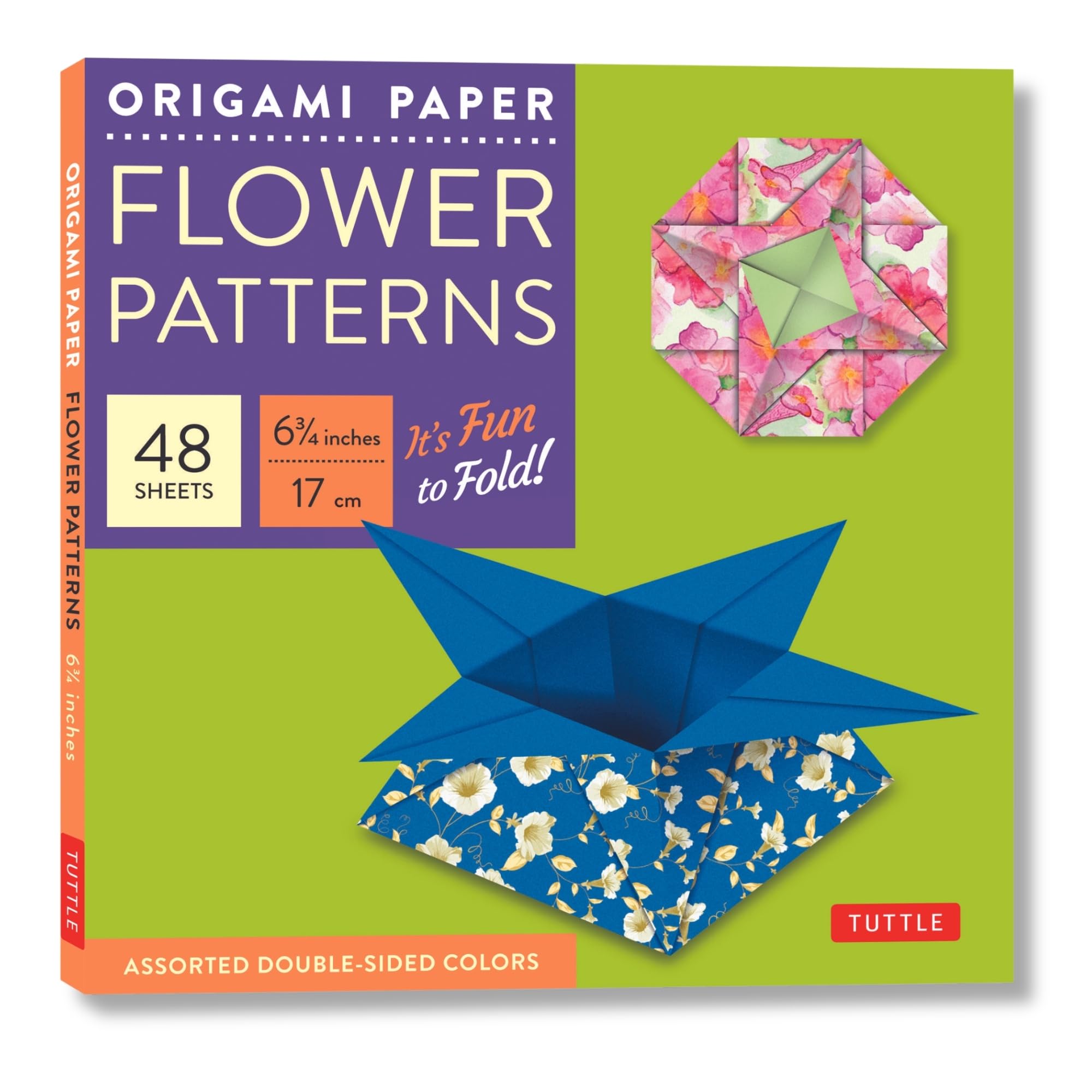 Origami Paper 6 3/4 in 17 Cm Flower Patterns 48 Sheets: Tuttle Origami Paper: Double-side Origami Sheets Printed With 8 Different Designs: Instructions for 6 Projects Included (Tuttle Specials) Film, Art & Culture