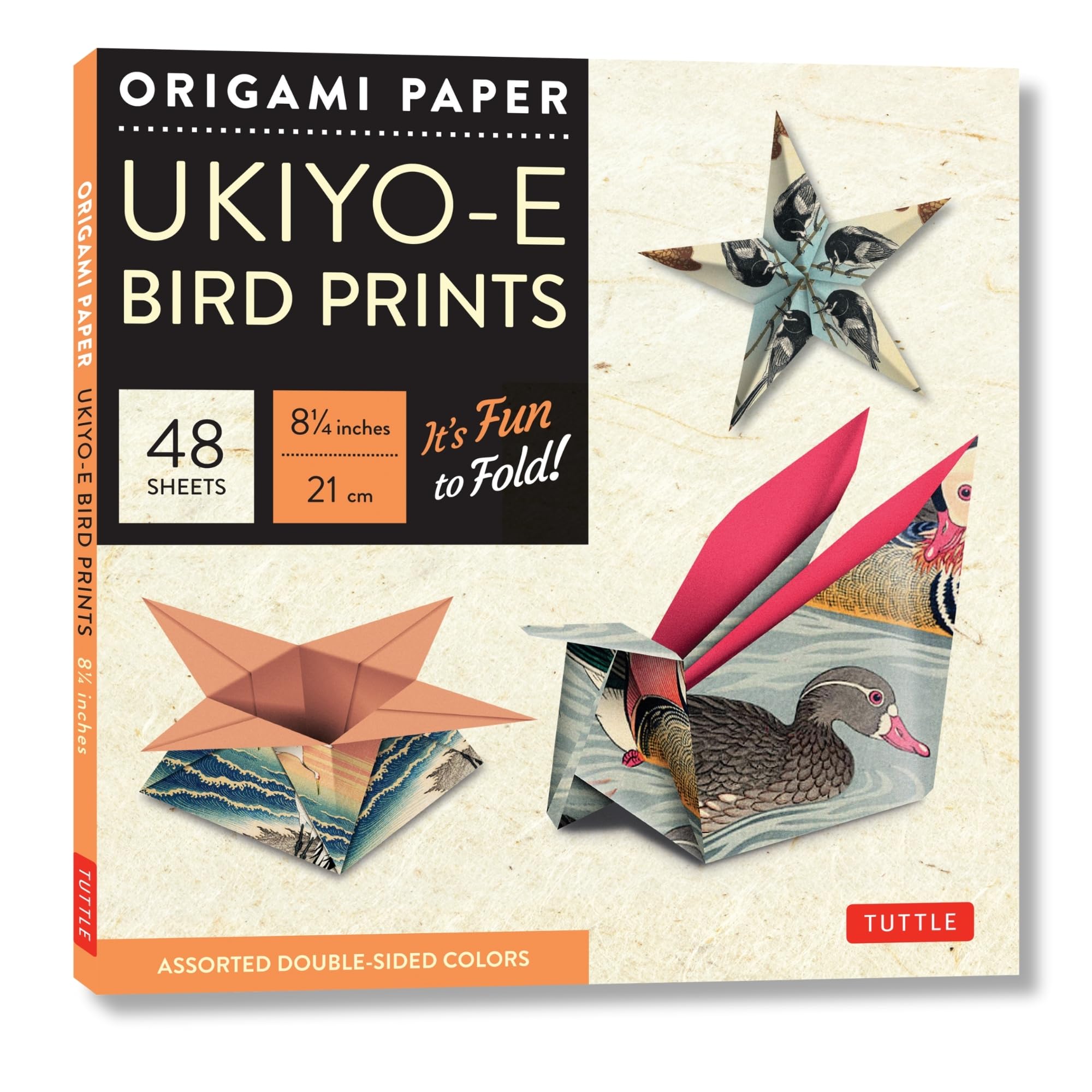 Origami Paper 8 1/4 in 21 Cm Ukiyo-e Bird Print 48 Sheets: Tuttle Origami Paper: Double-sided Origami Sheets Printed With 8 Different Designs: Instructions for 6 Projects Included (Tuttle Specials) Film, Art & Culture