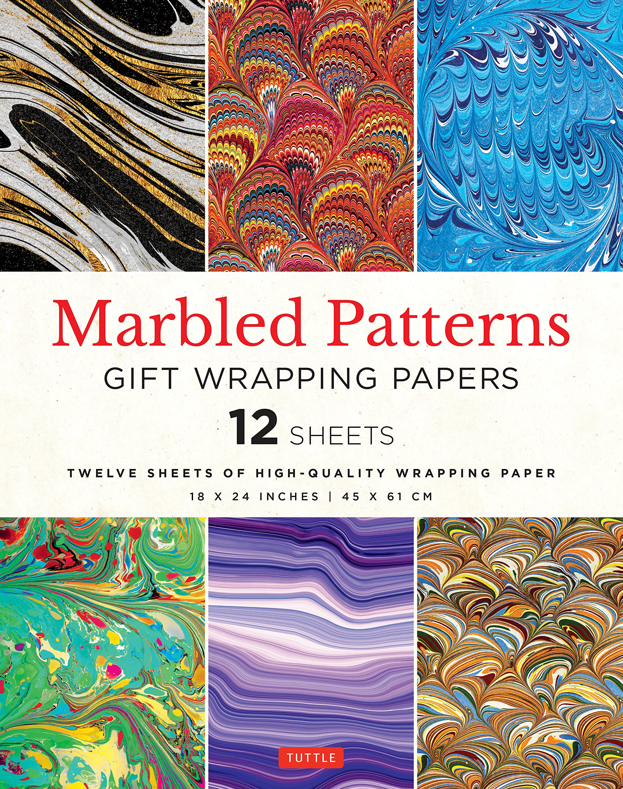 Marbled Patterns Gift Wrapping Paper: 18 X 24 Inch - 45 X 61 Cm High-quality Wrapping Paper Film, Art & Culture