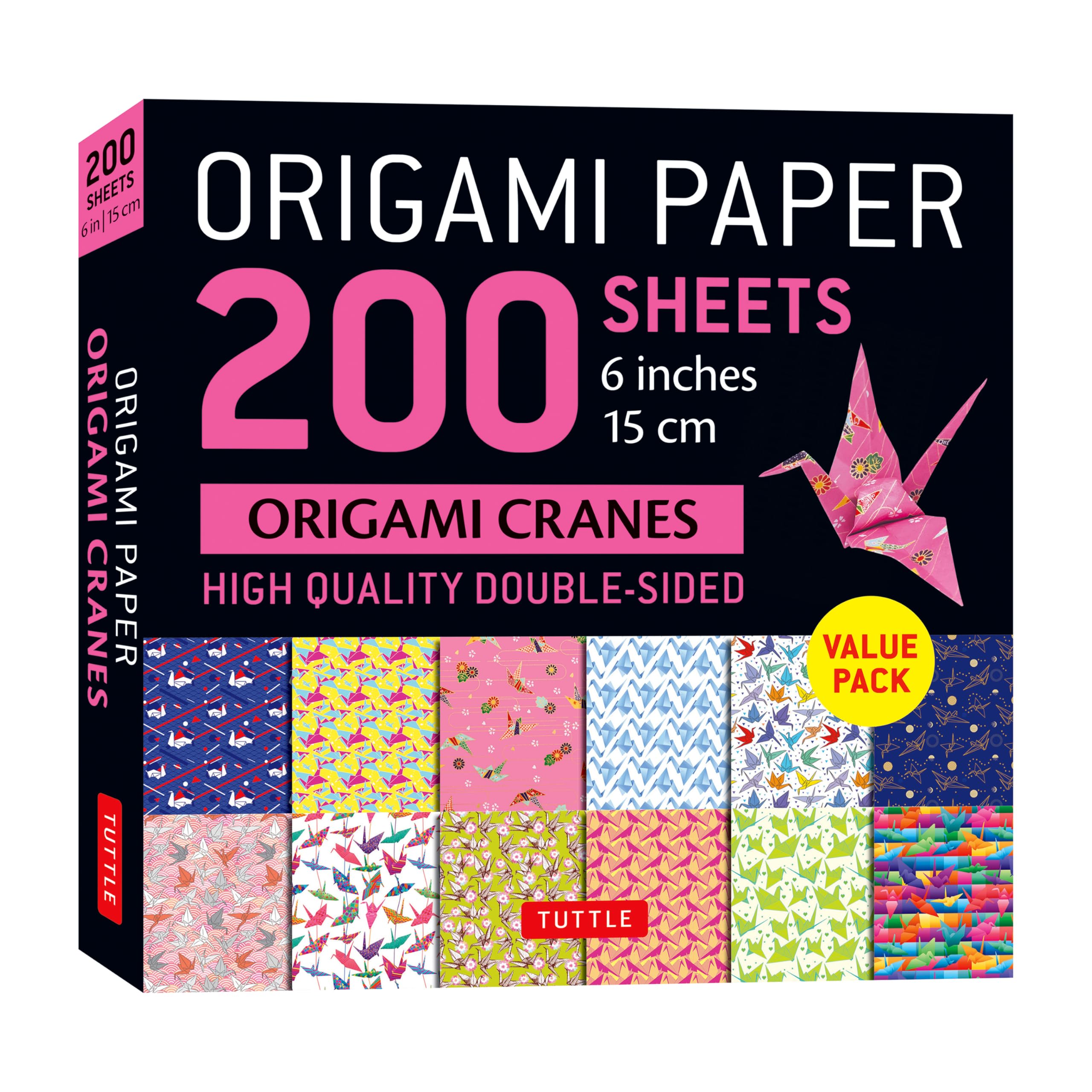 Origami Paper 200 Sheets Origami Cranes 6" (15 Cm): Tuttle Origami Paper: Double-sided Origami Sheets Printed With 12 Designs (Instructions for 5 Projects Included) Film, Art & Culture